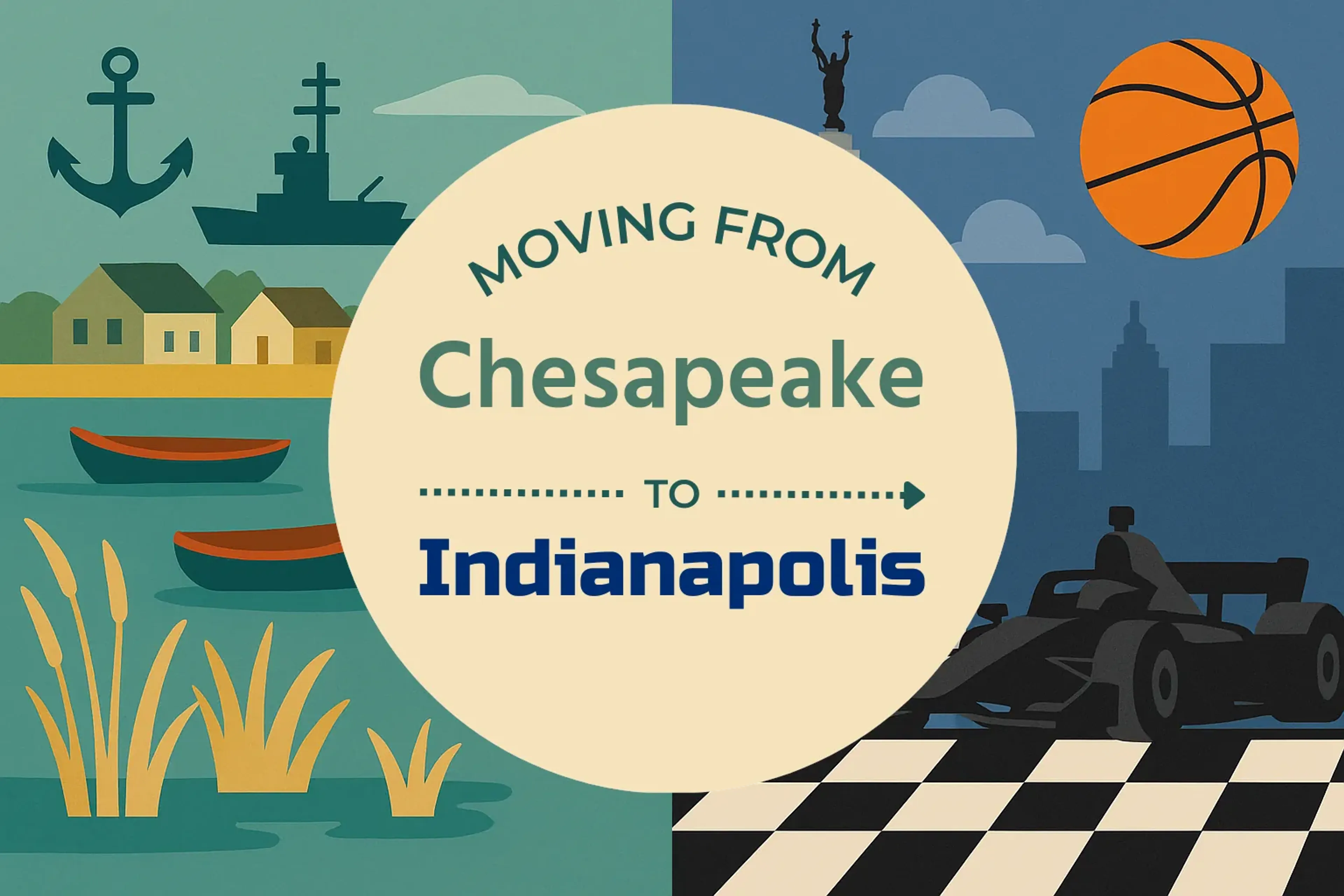 Side-by-side comparison of Chesapeake to Indianapolis moving companies