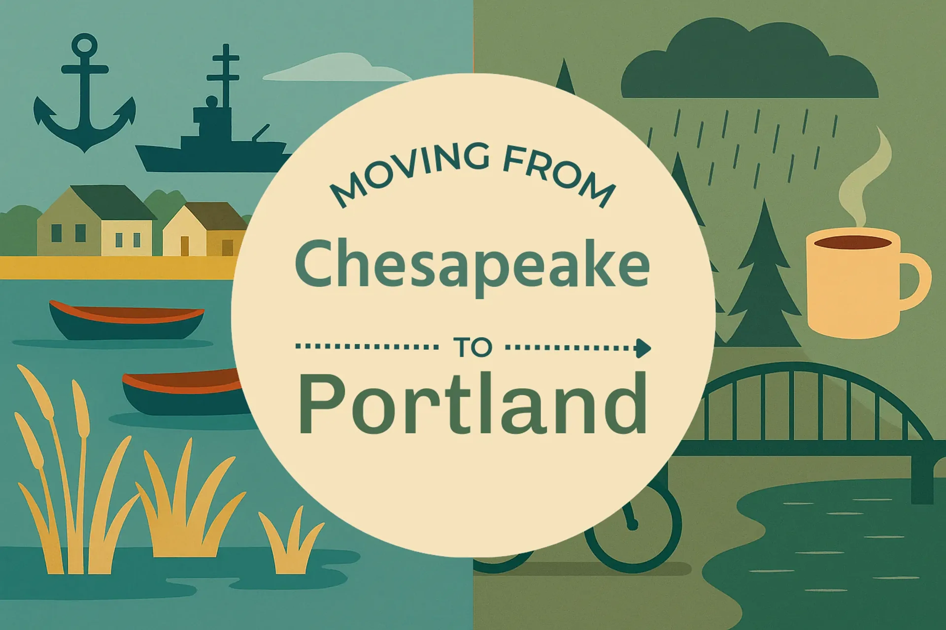 Side-by-side comparison of Chesapeake to Portland moving companies