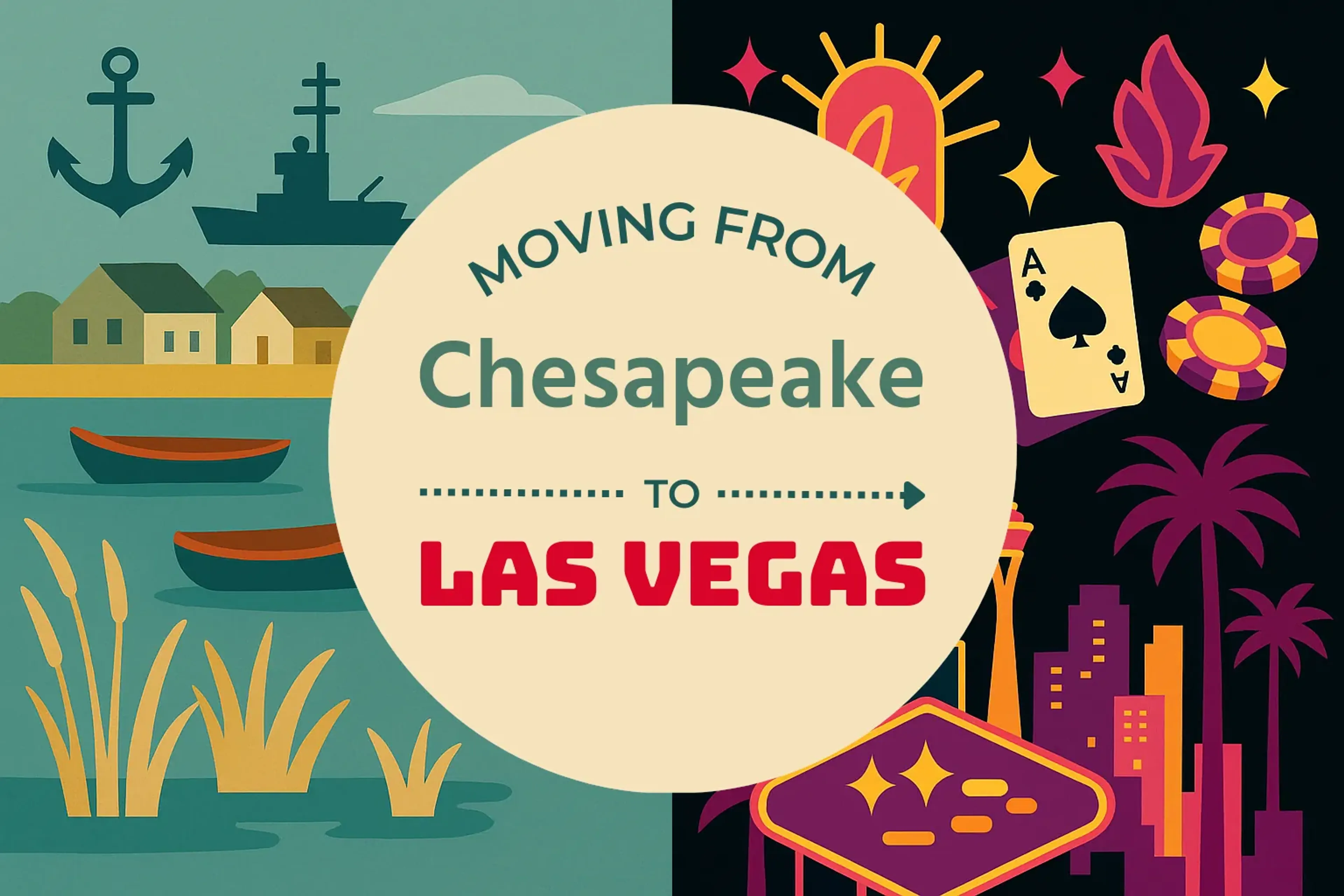 Side-by-side comparison of Chesapeake to Las Vegas moving companies
