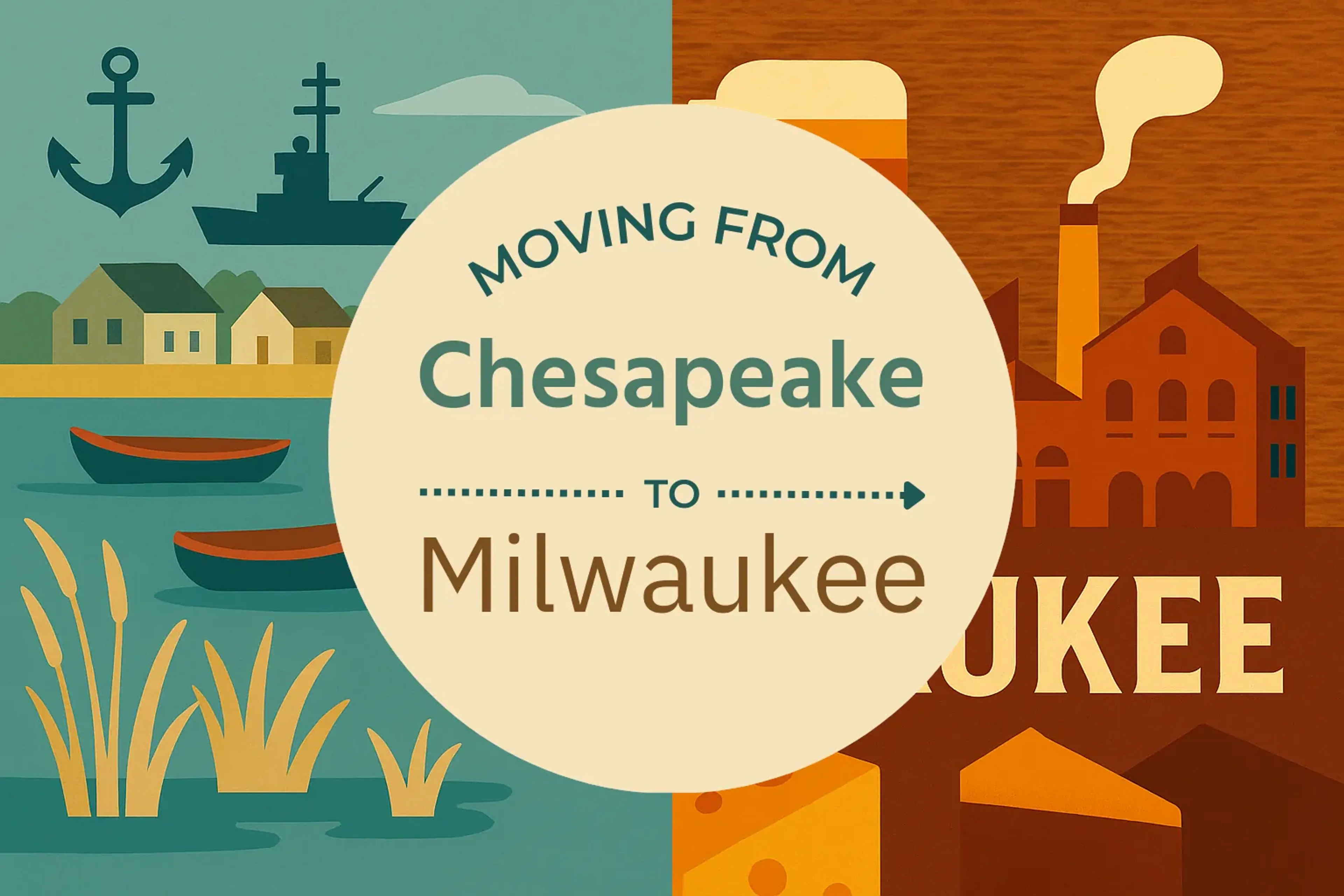 Side-by-side comparison of Chesapeake to Milwaukee moving companies