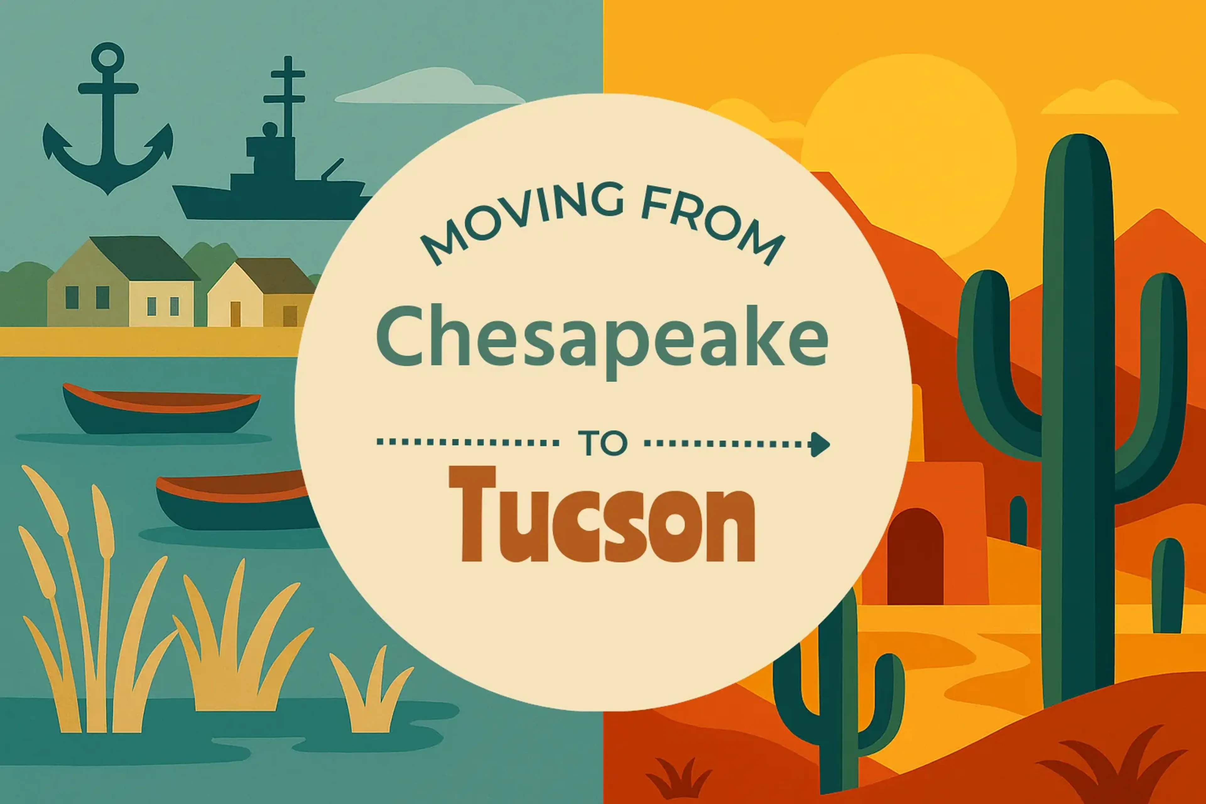 Side-by-side comparison of Chesapeake to Tucson moving companies