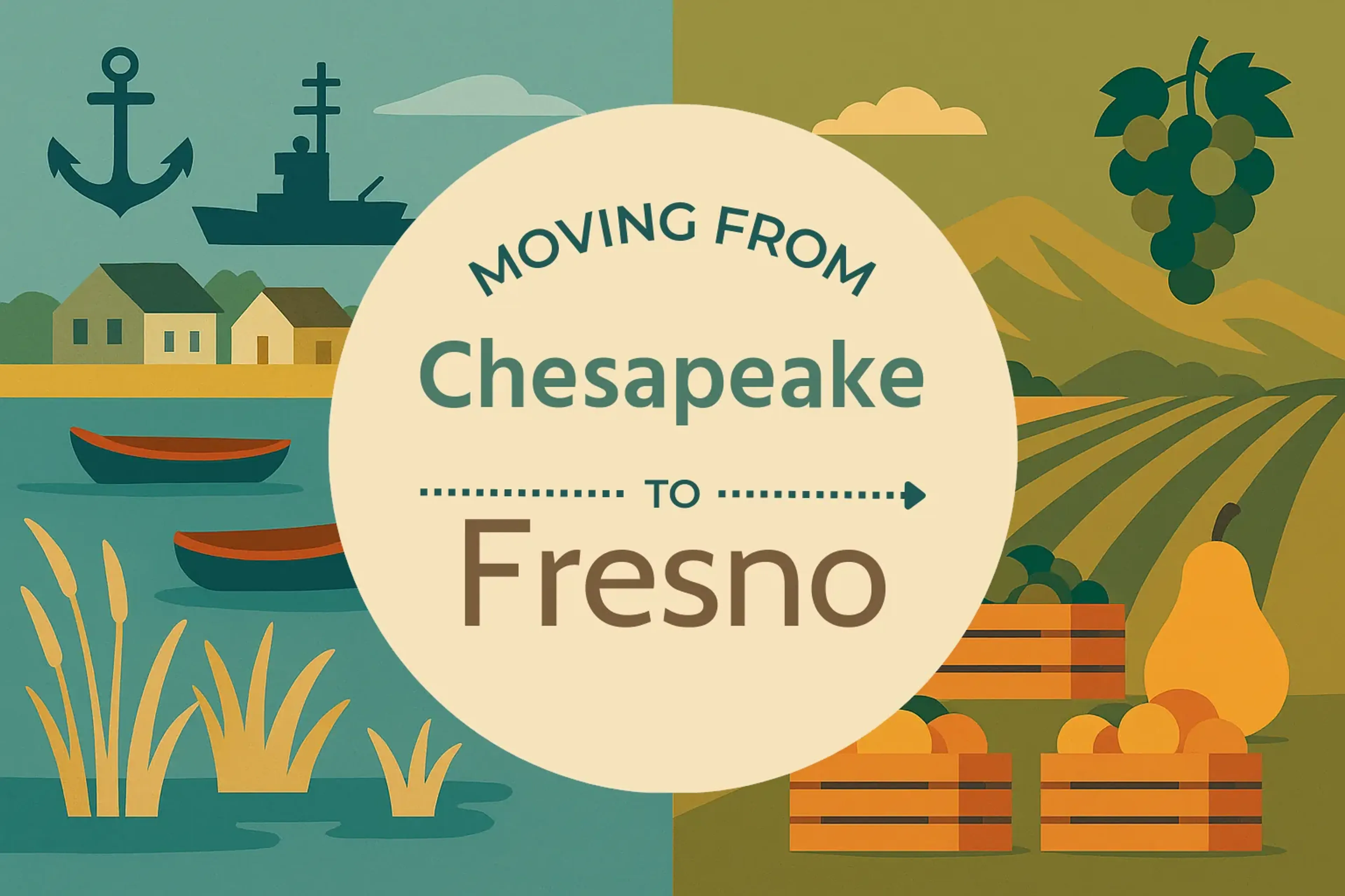 Side-by-side comparison of Chesapeake to Fresno moving companies