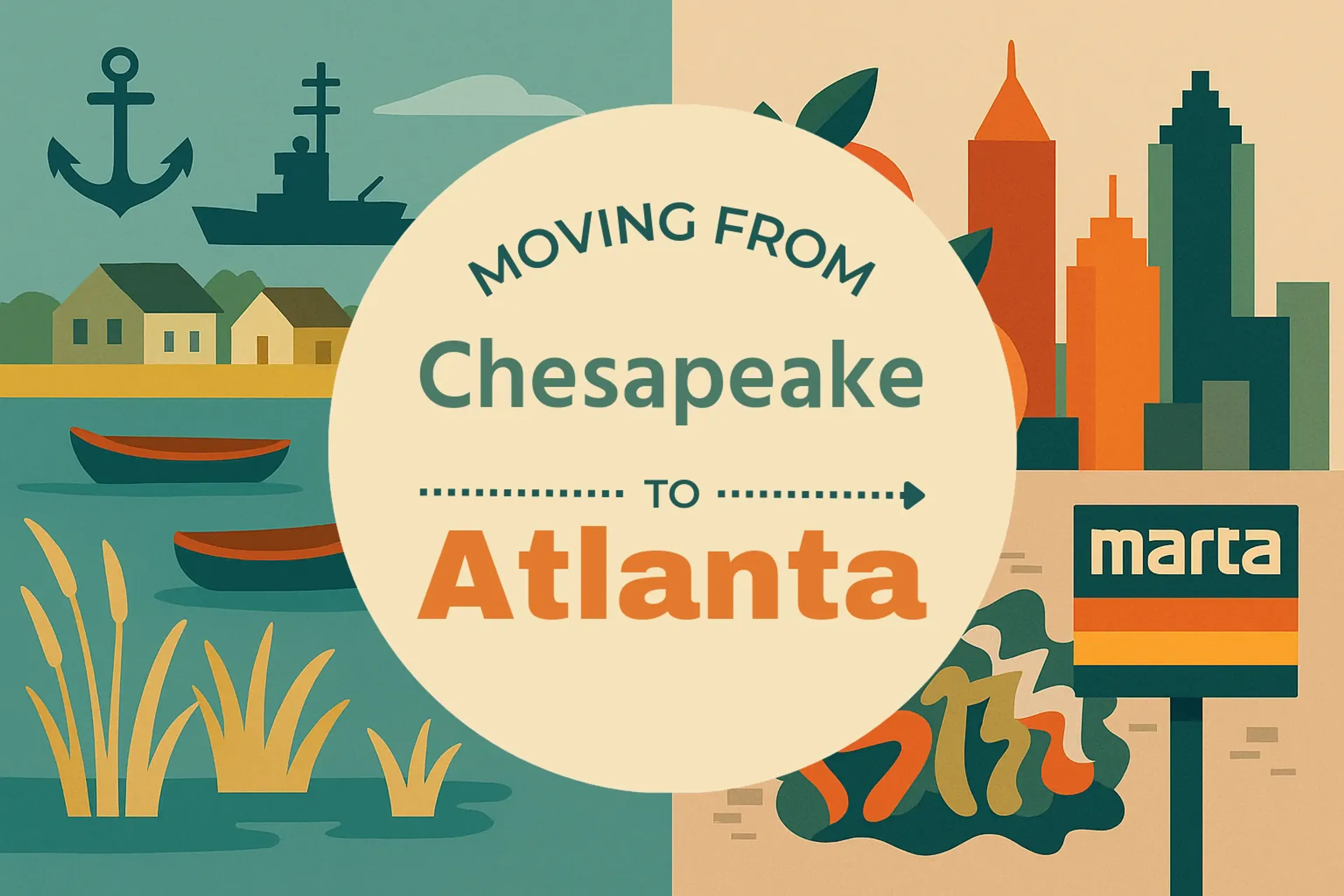 Side-by-side comparison of Chesapeake to Atlanta moving companies