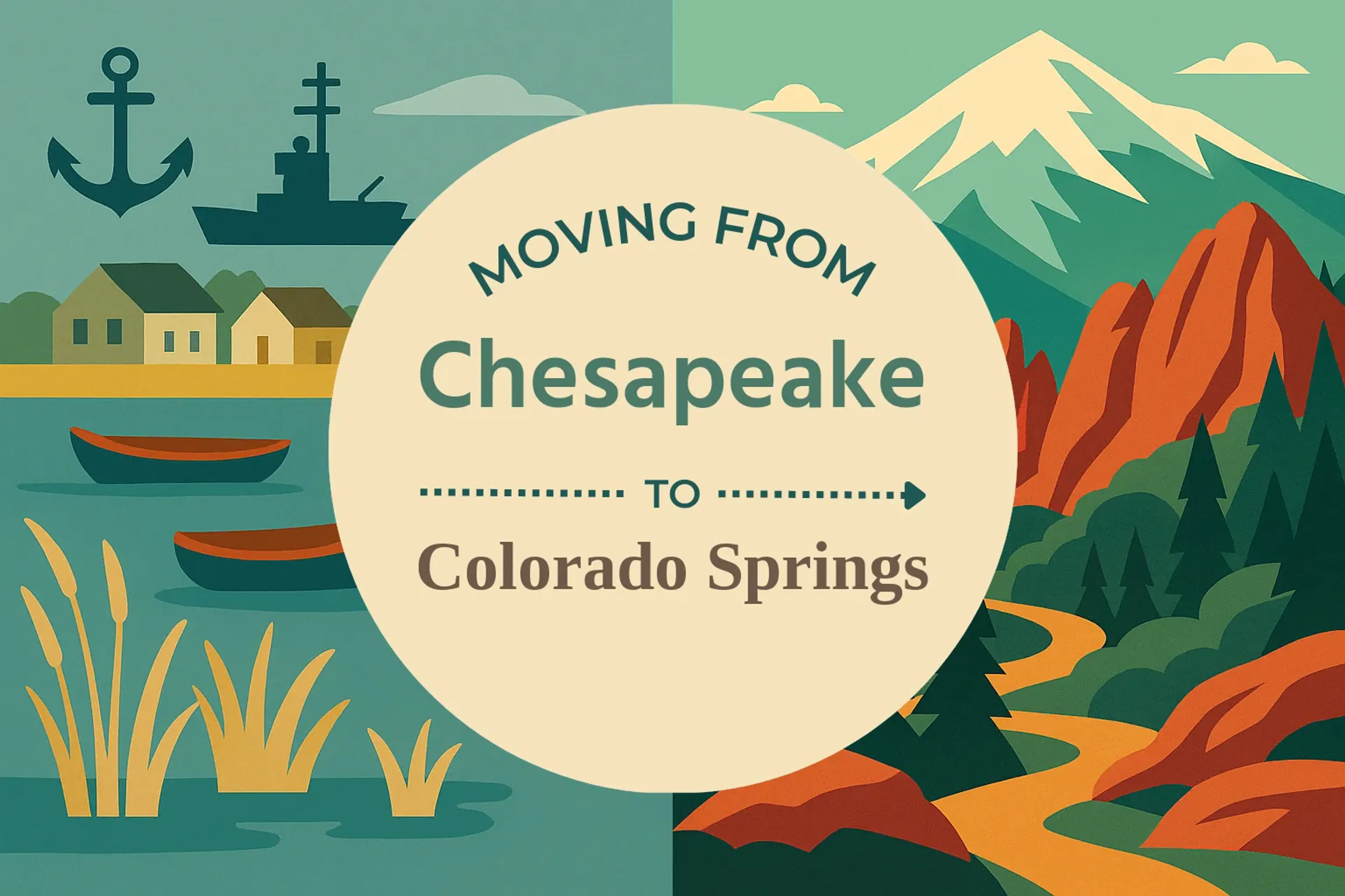 Side-by-side comparison of Chesapeake to Colorado Springs moving companies