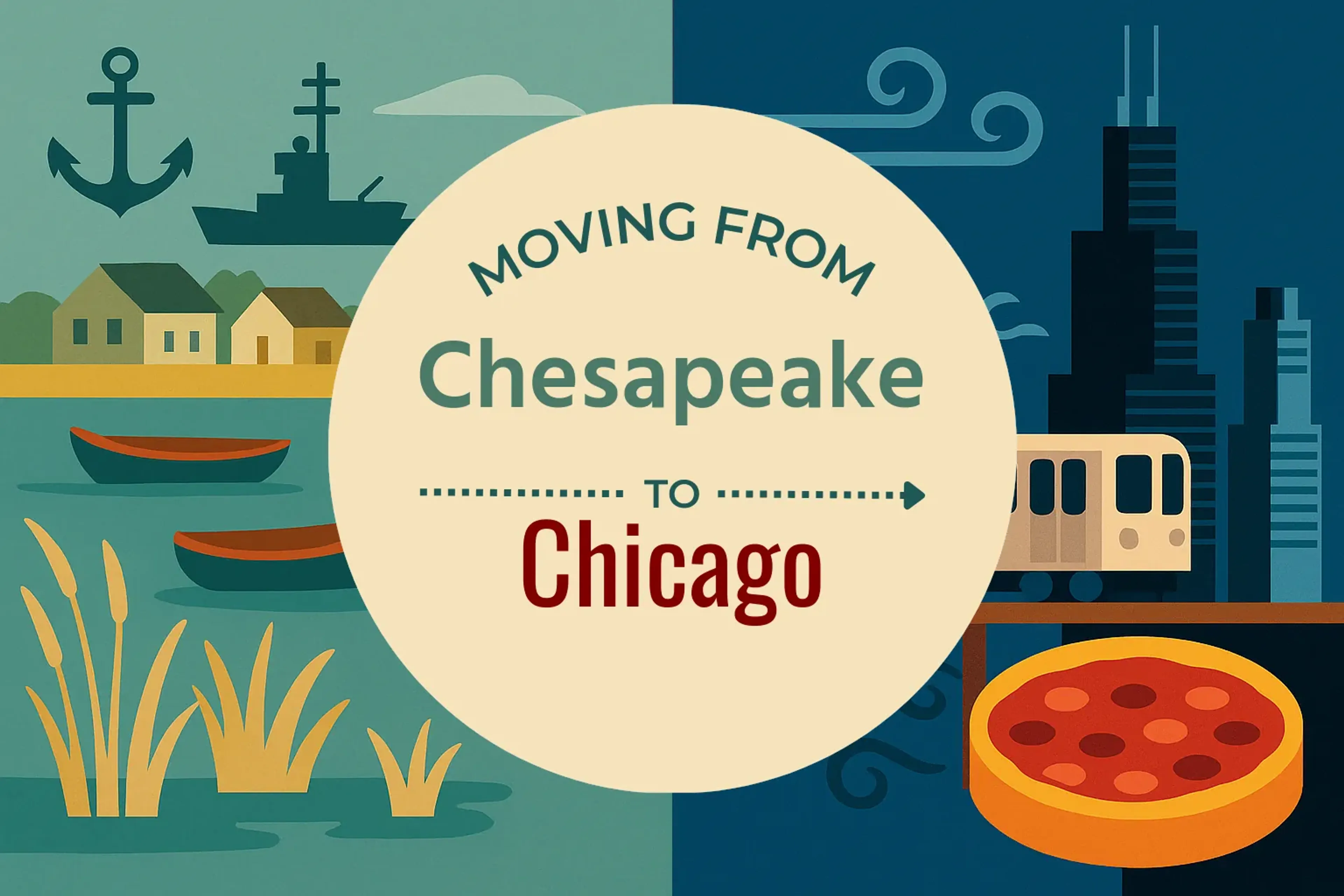 Side-by-side comparison of Chesapeake to Chicago moving companies