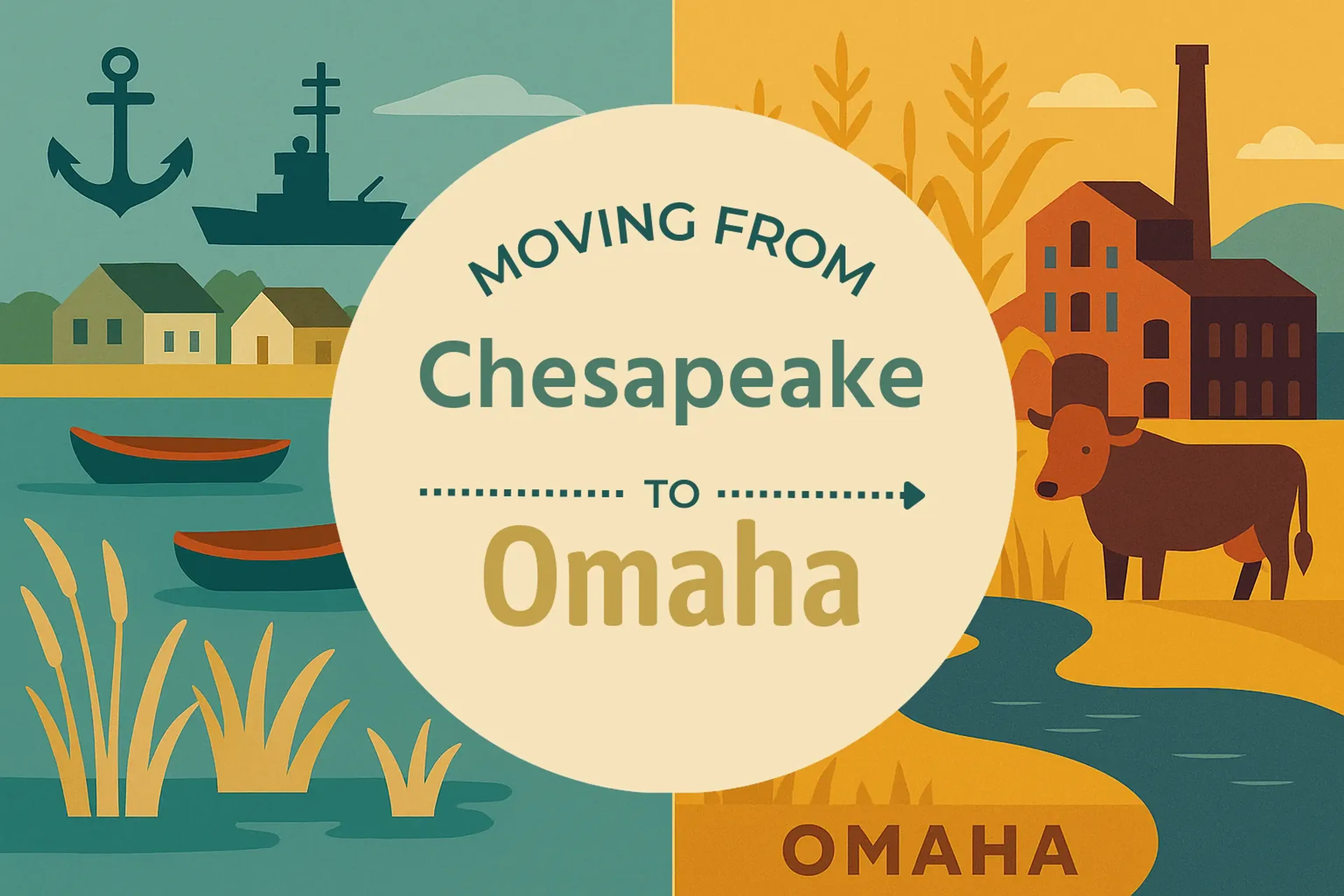 Side-by-side comparison of Chesapeake to Omaha moving companies