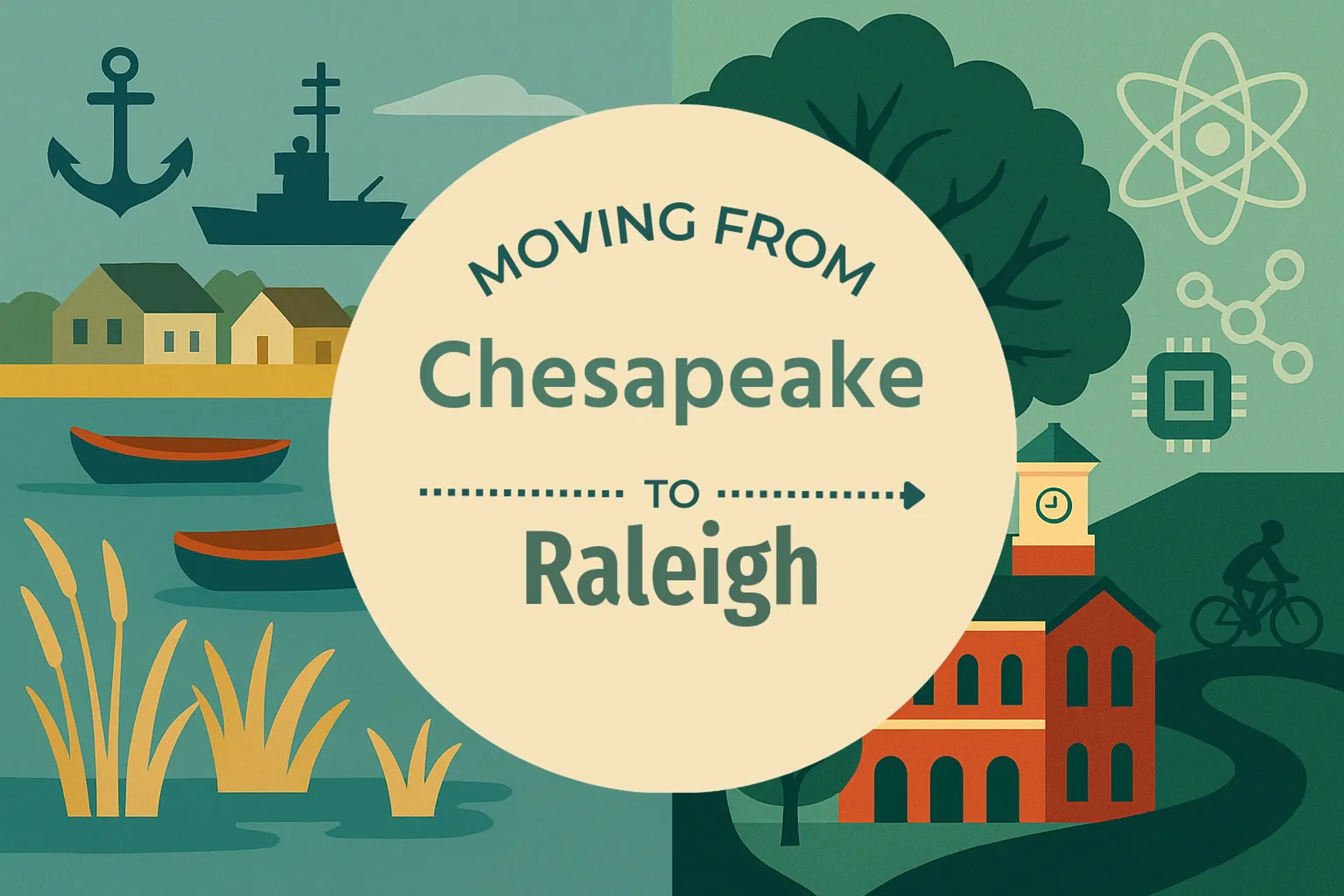 Side-by-side comparison of Chesapeake to Raleigh moving companies