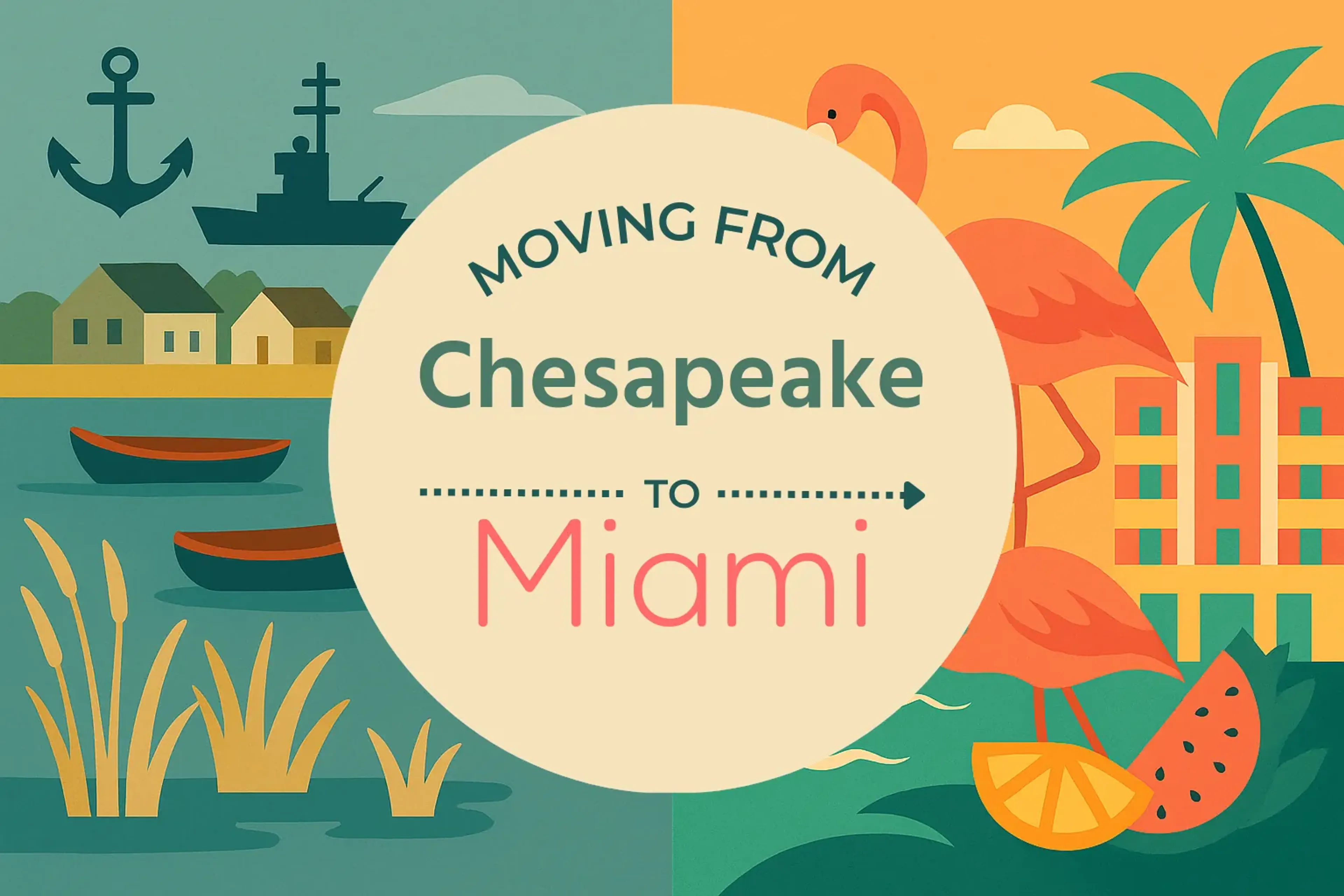 Side-by-side comparison of Chesapeake to Miami moving companies
