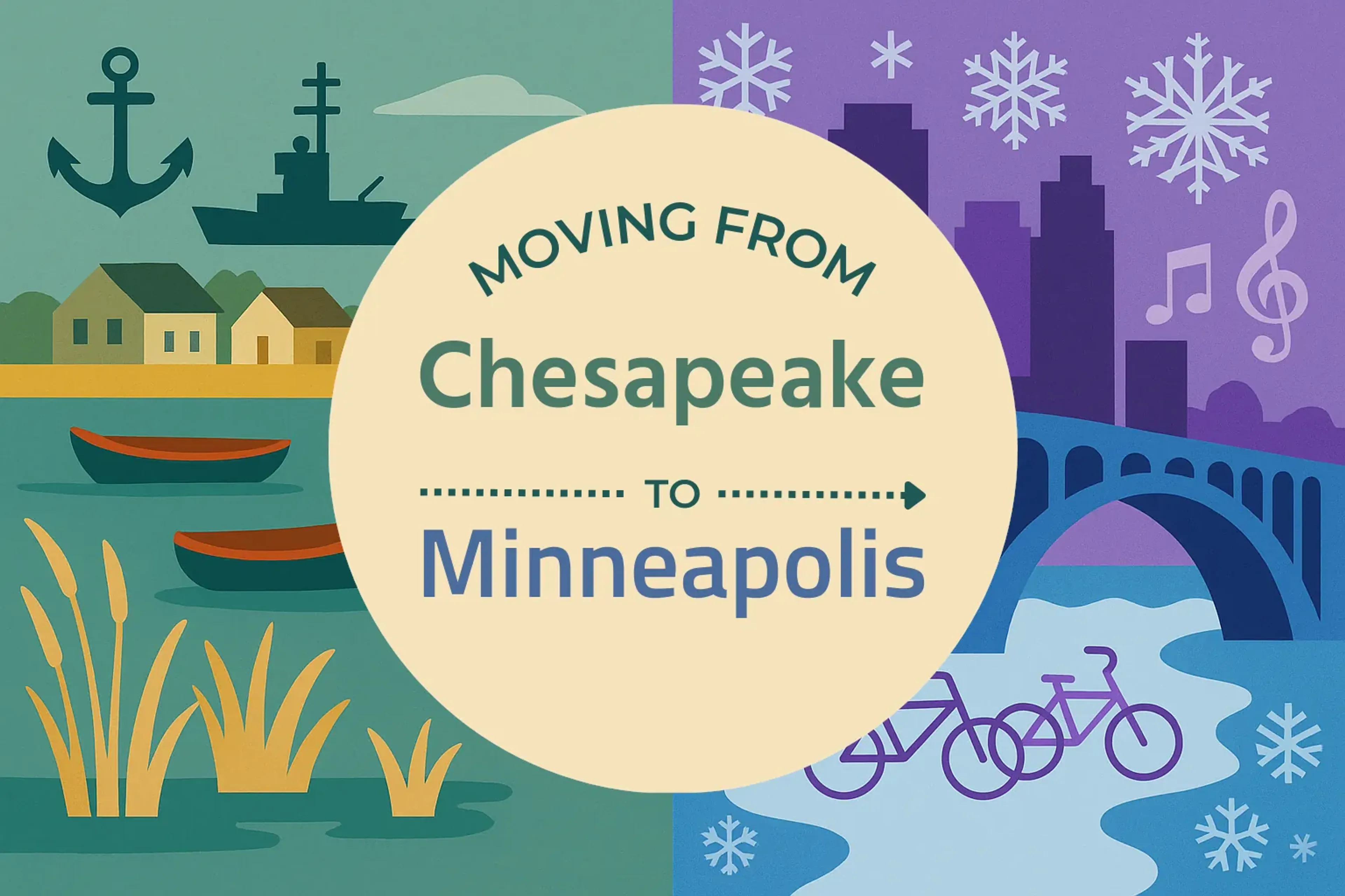 Side-by-side comparison of Chesapeake to Minneapolis moving companies