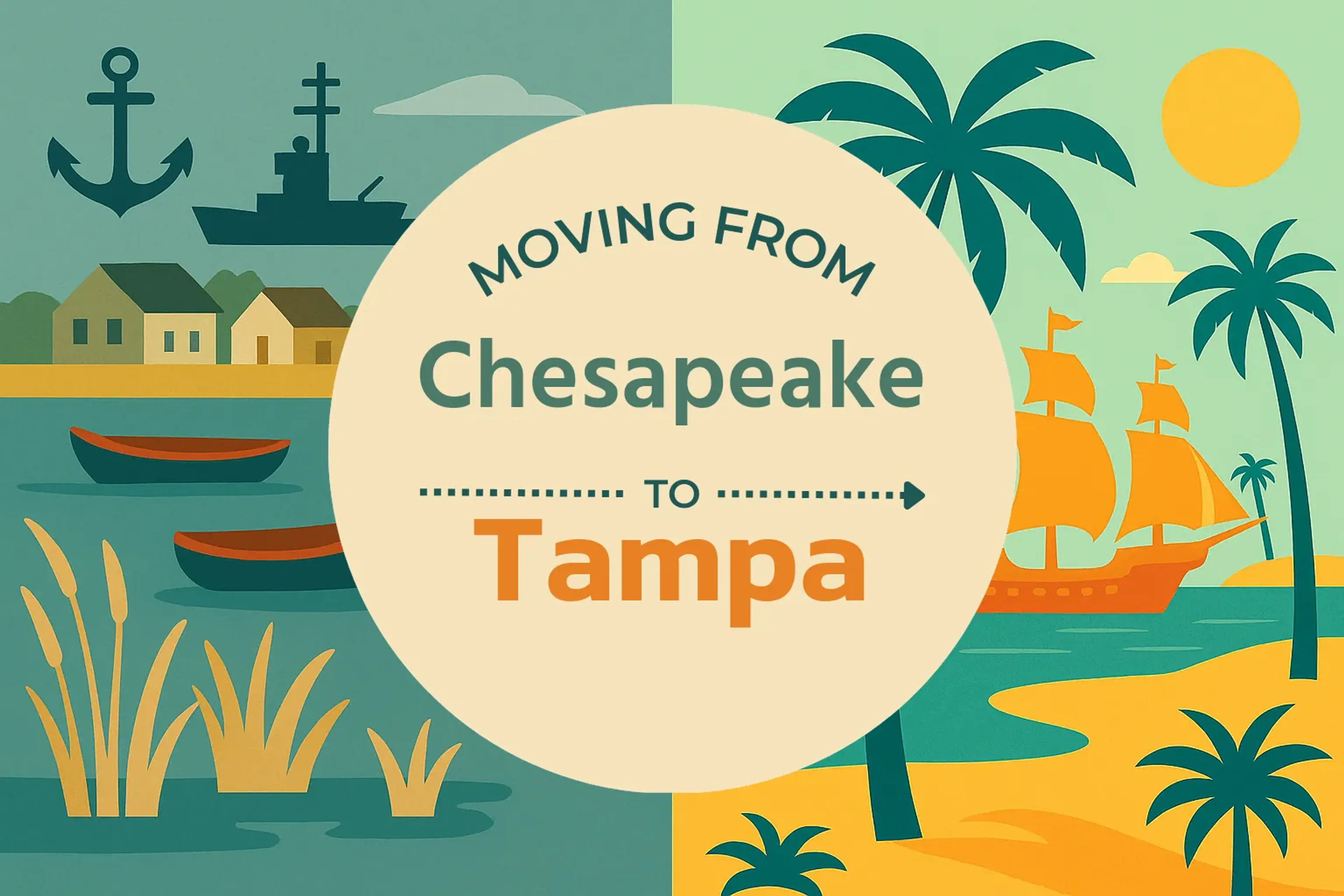 Side-by-side comparison of Chesapeake to Tampa moving companies