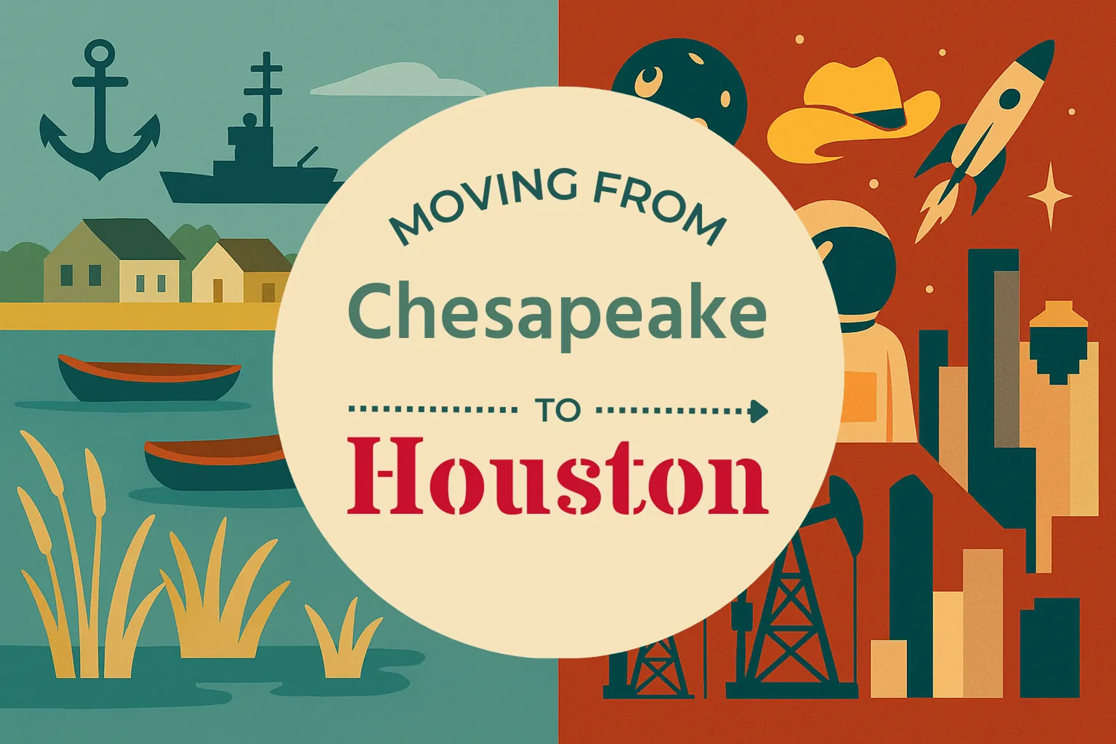 Side-by-side comparison of Chesapeake to Houston moving companies