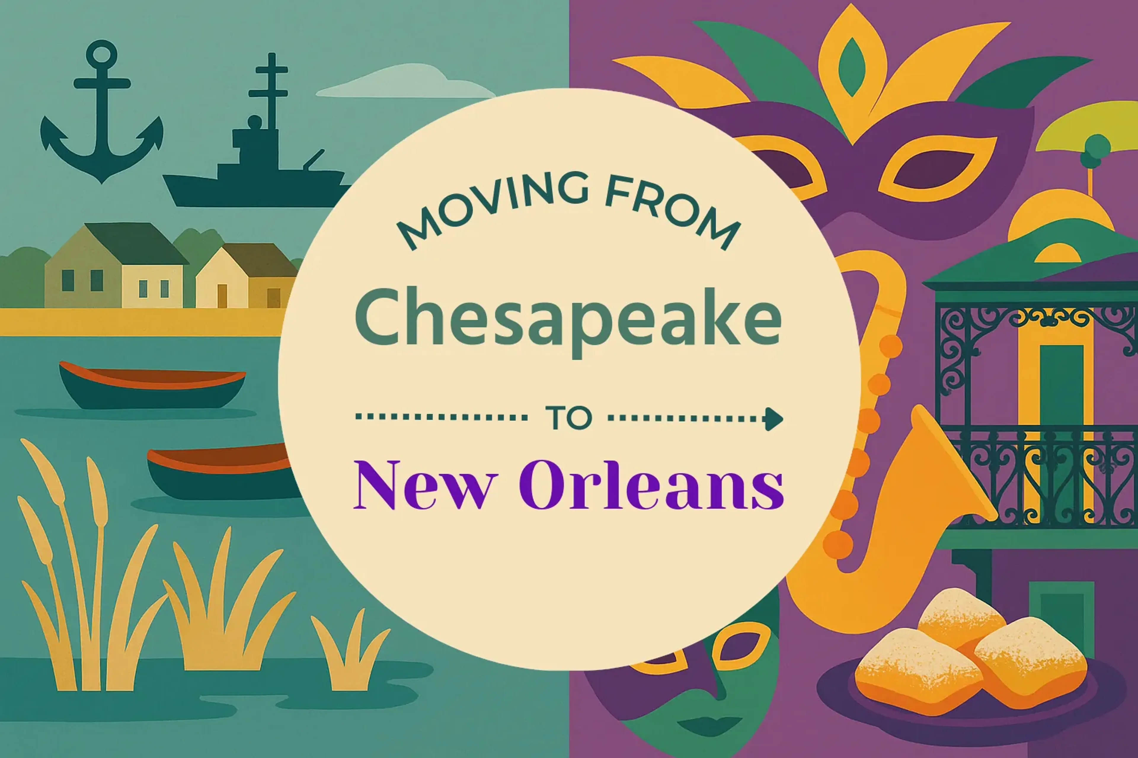 Side-by-side comparison of Chesapeake to New Orleans moving companies