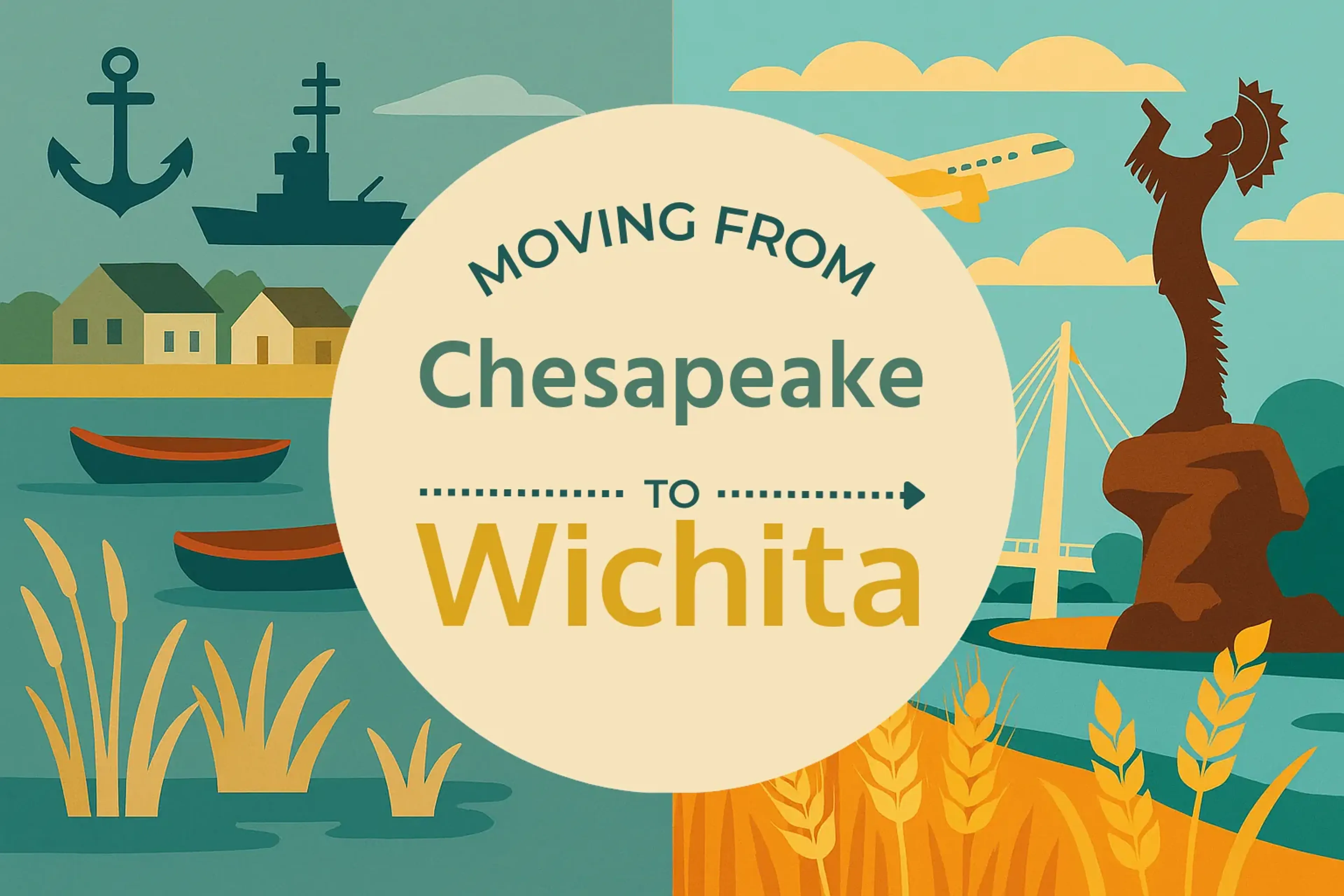 Side-by-side comparison of Chesapeake to Wichita moving companies