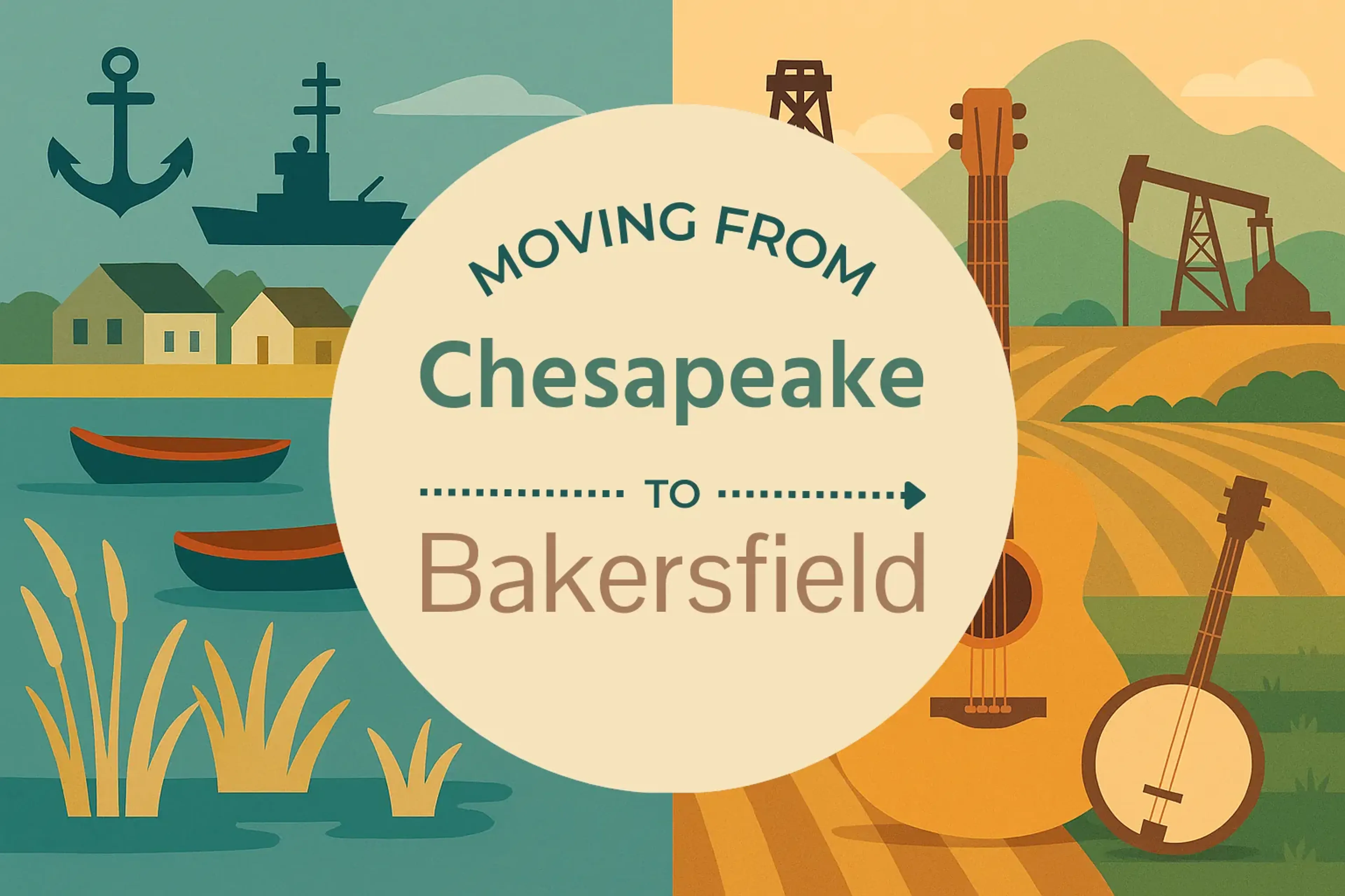 Side-by-side comparison of Chesapeake to Bakersfield moving companies