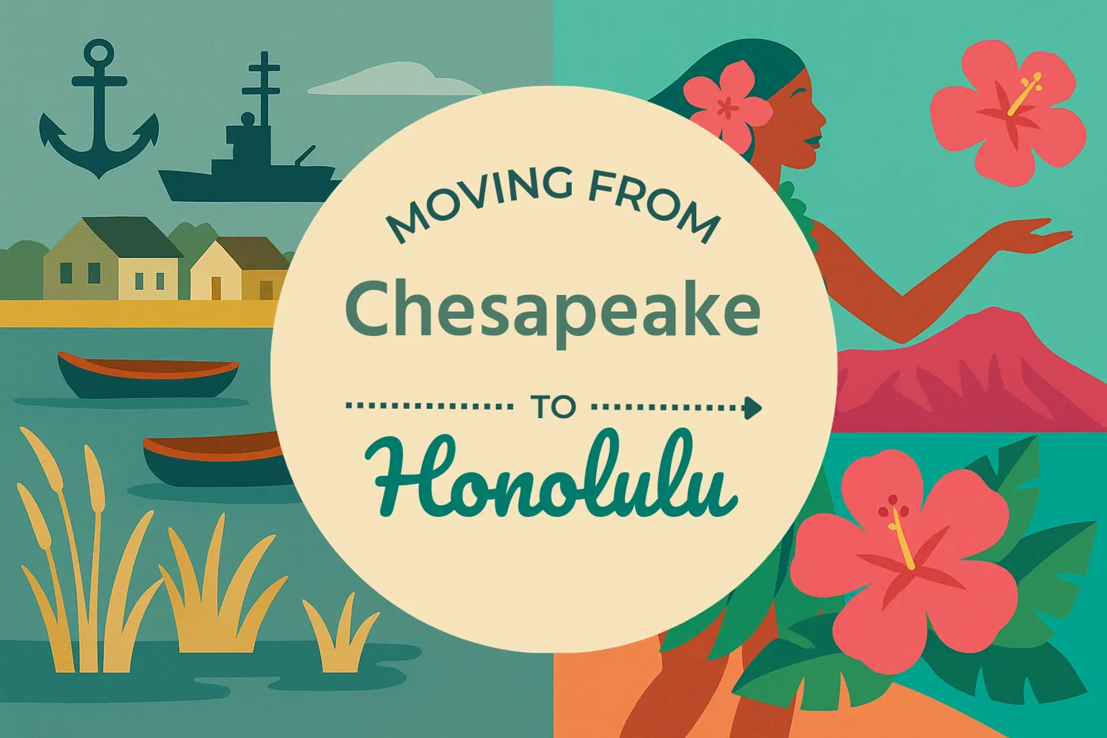 Side-by-side comparison of Chesapeake to Honolulu moving companies