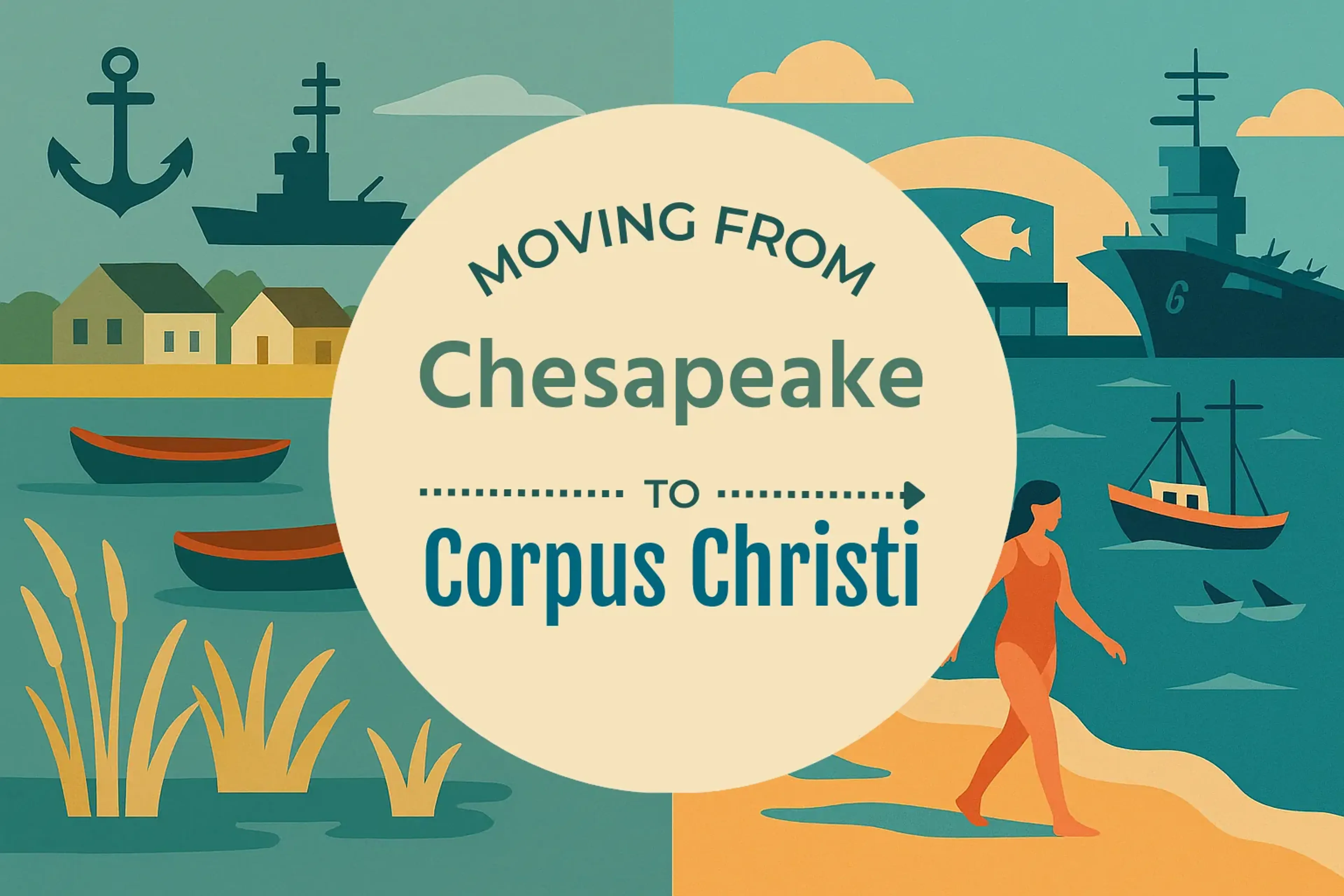 Side-by-side comparison of Chesapeake to Corpus Christi moving companies