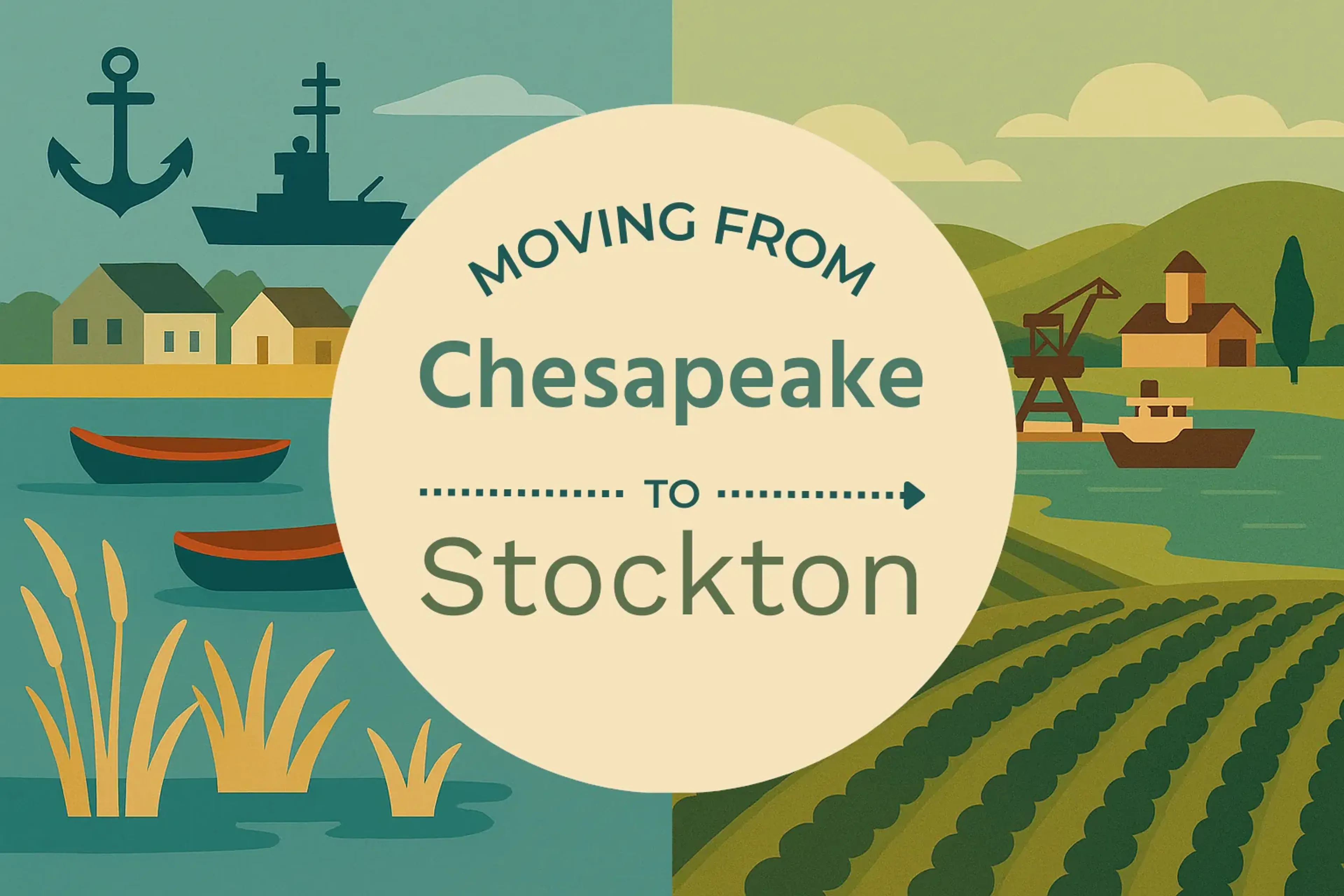 Side-by-side comparison of Chesapeake to Stockton moving companies