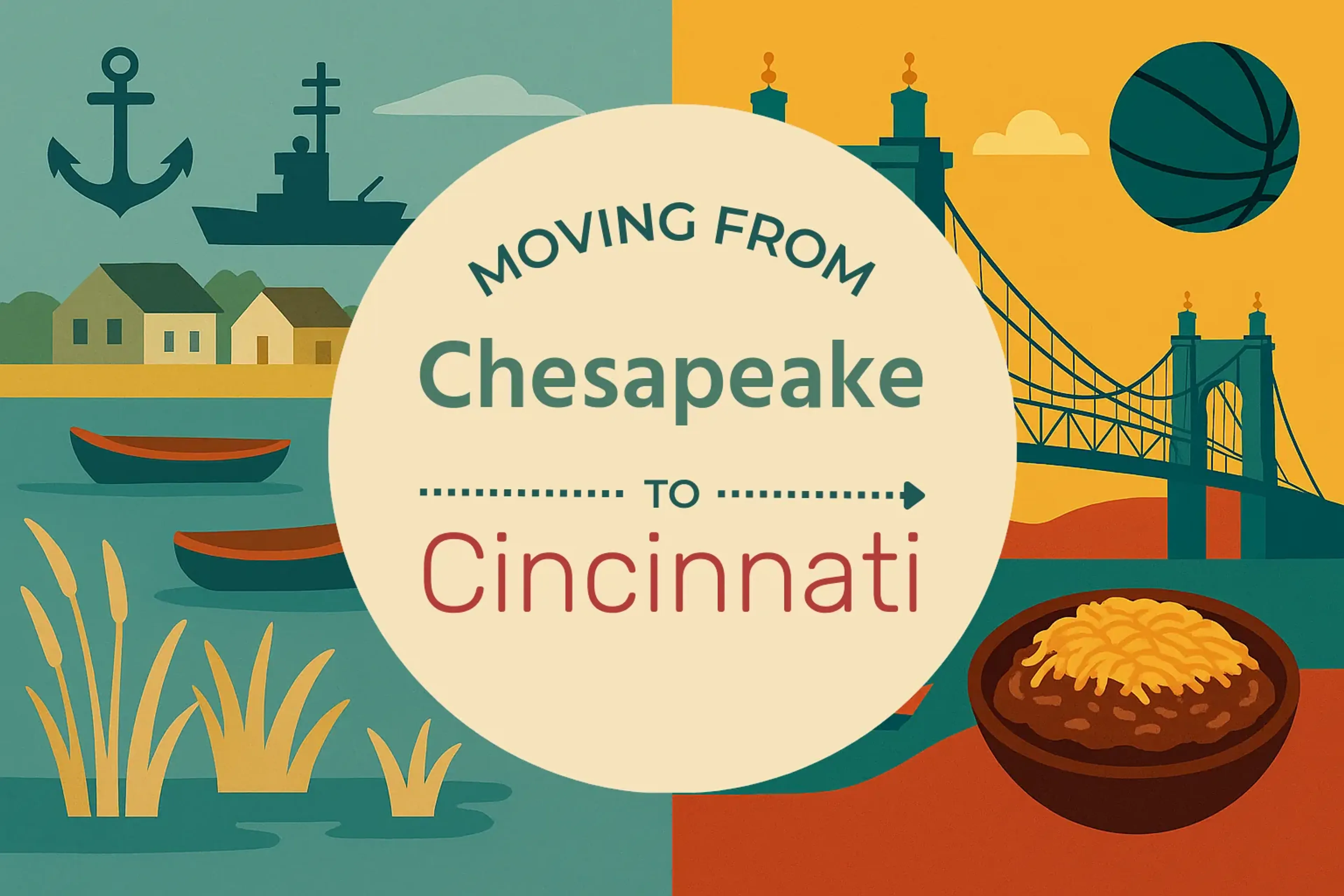 Side-by-side comparison of Chesapeake to Cincinnati moving companies