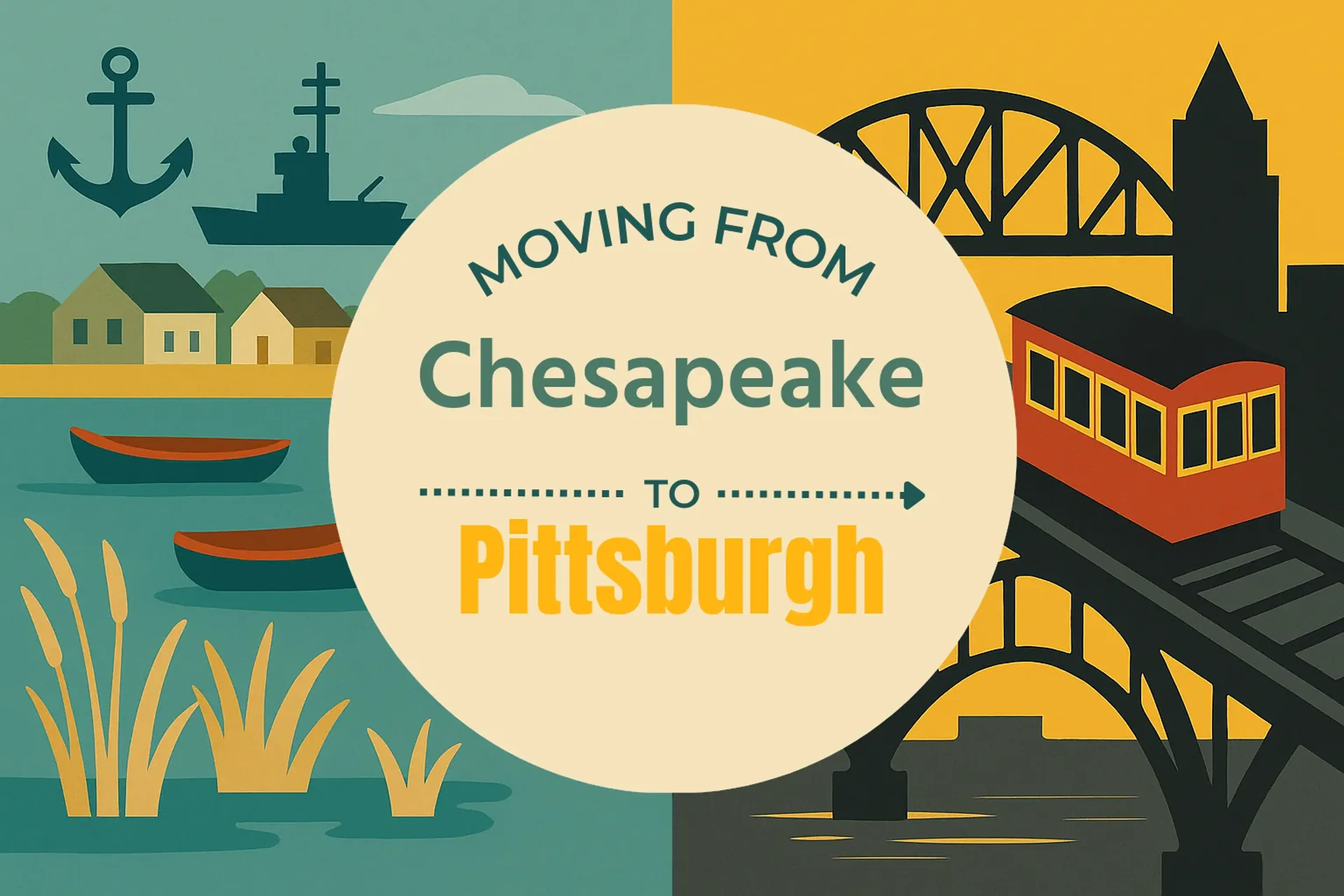 Side-by-side comparison of Chesapeake to Pittsburgh moving companies