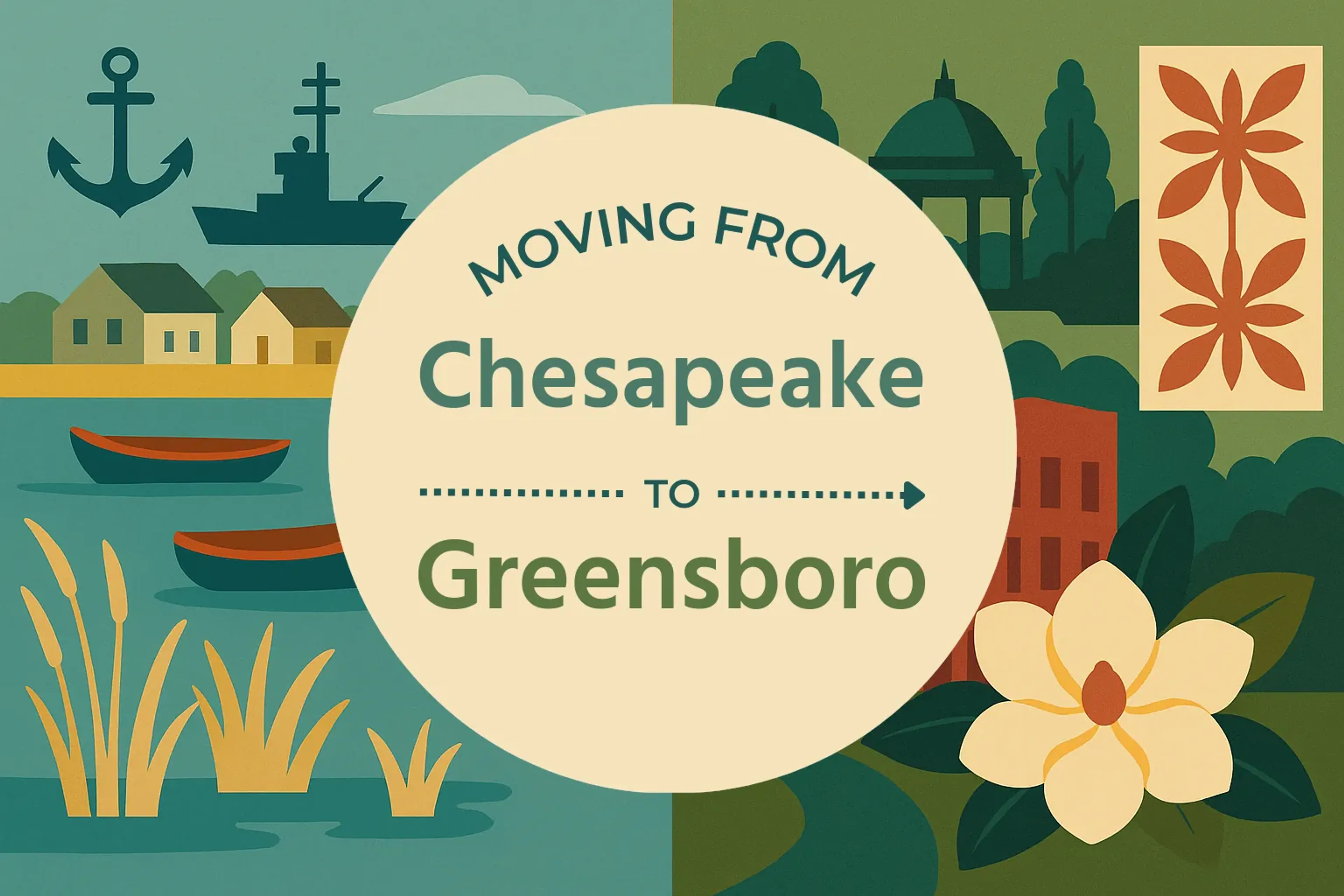 Side-by-side comparison of Chesapeake to Greensboro moving companies