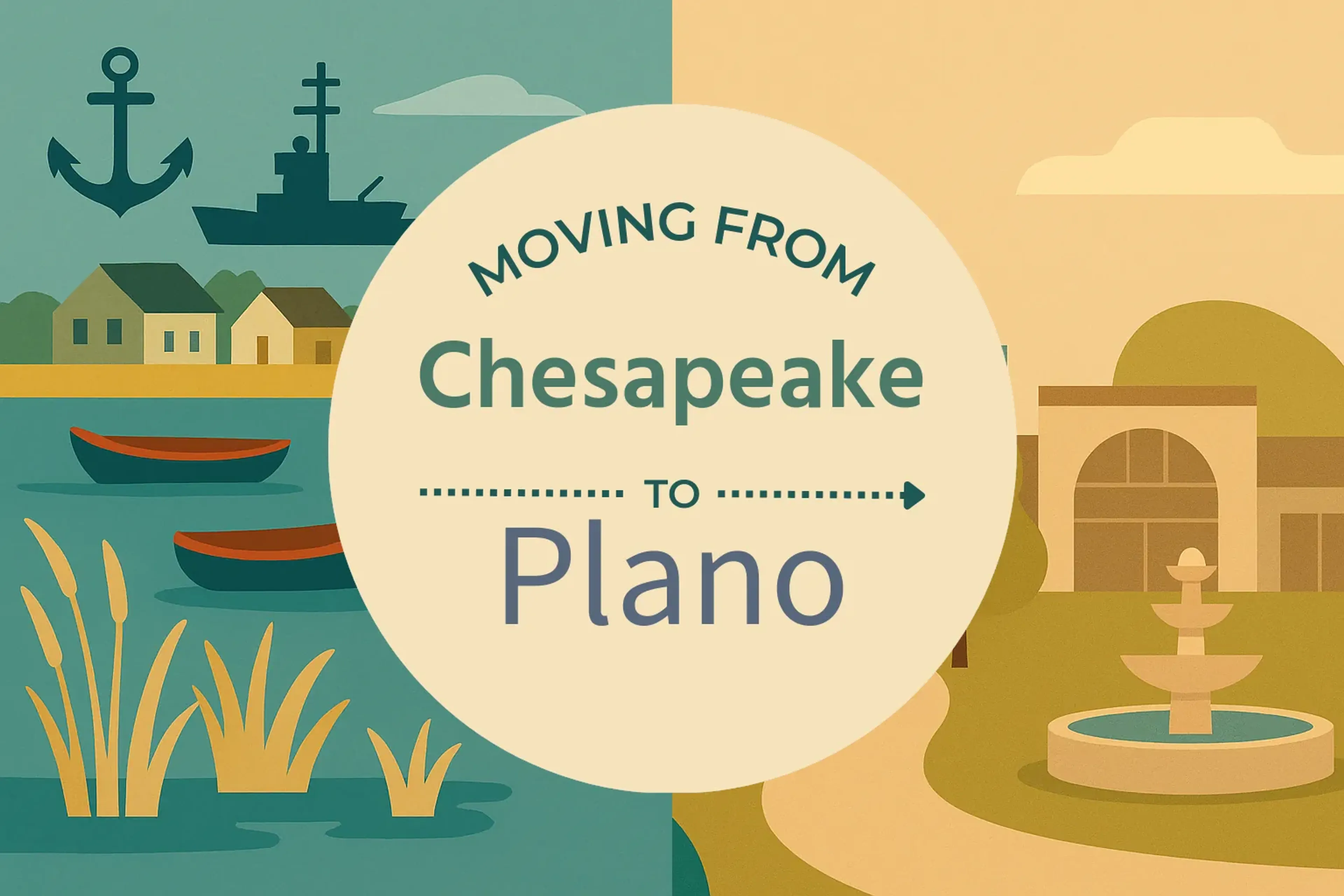 Side-by-side comparison of Chesapeake to Plano moving companies