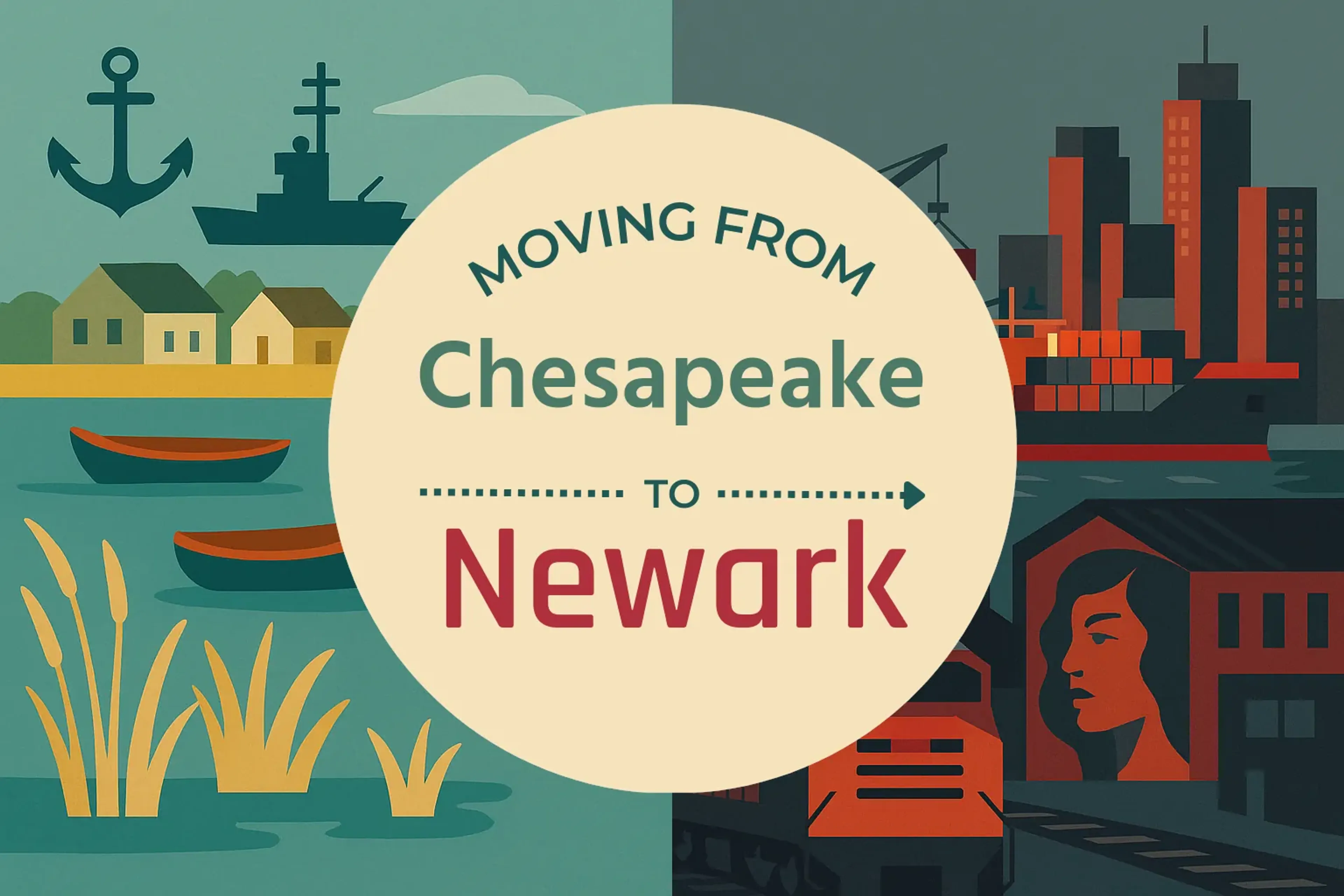 Side-by-side comparison of Chesapeake to Newark moving companies