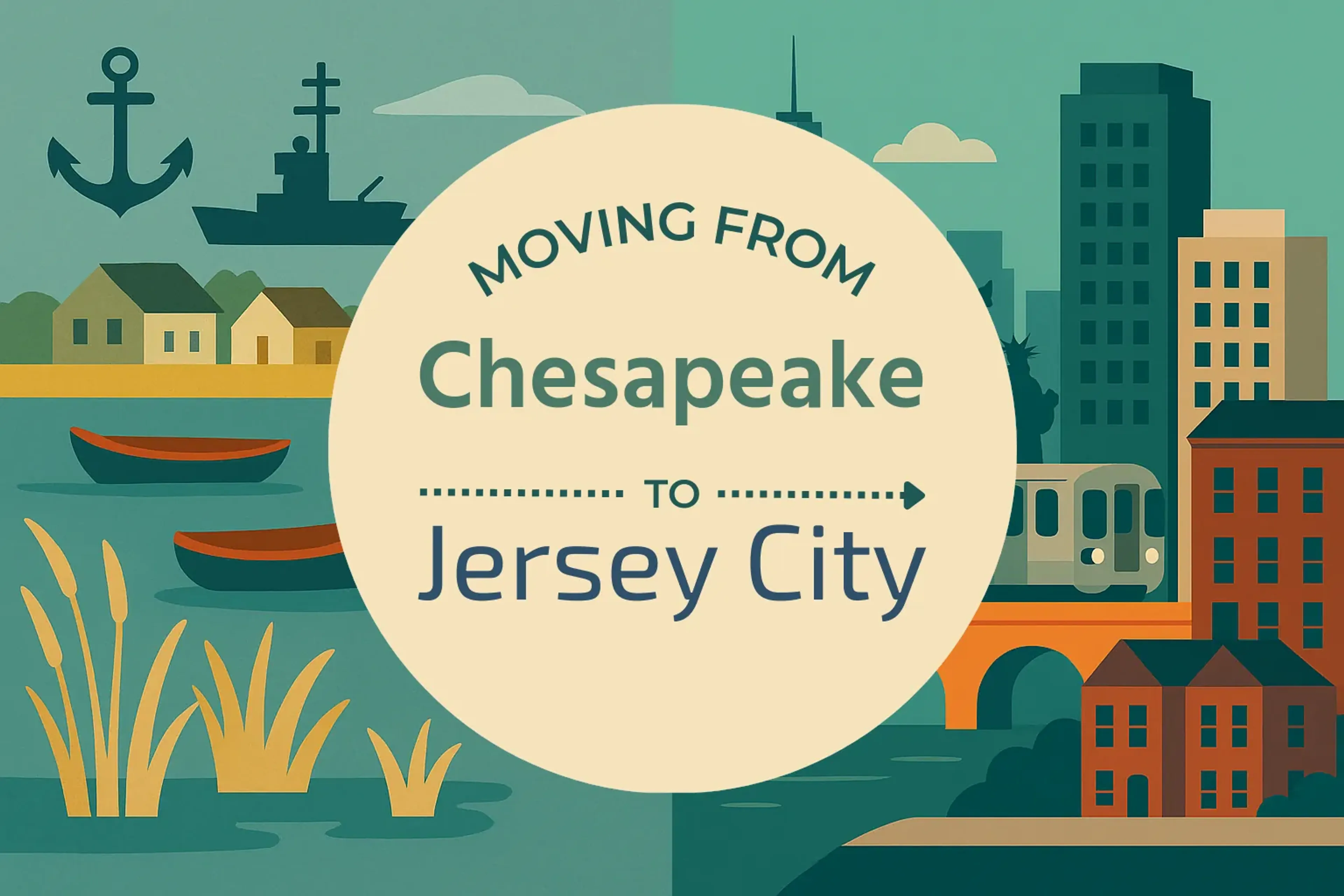 Side-by-side comparison of Chesapeake to Jersey City moving companies
