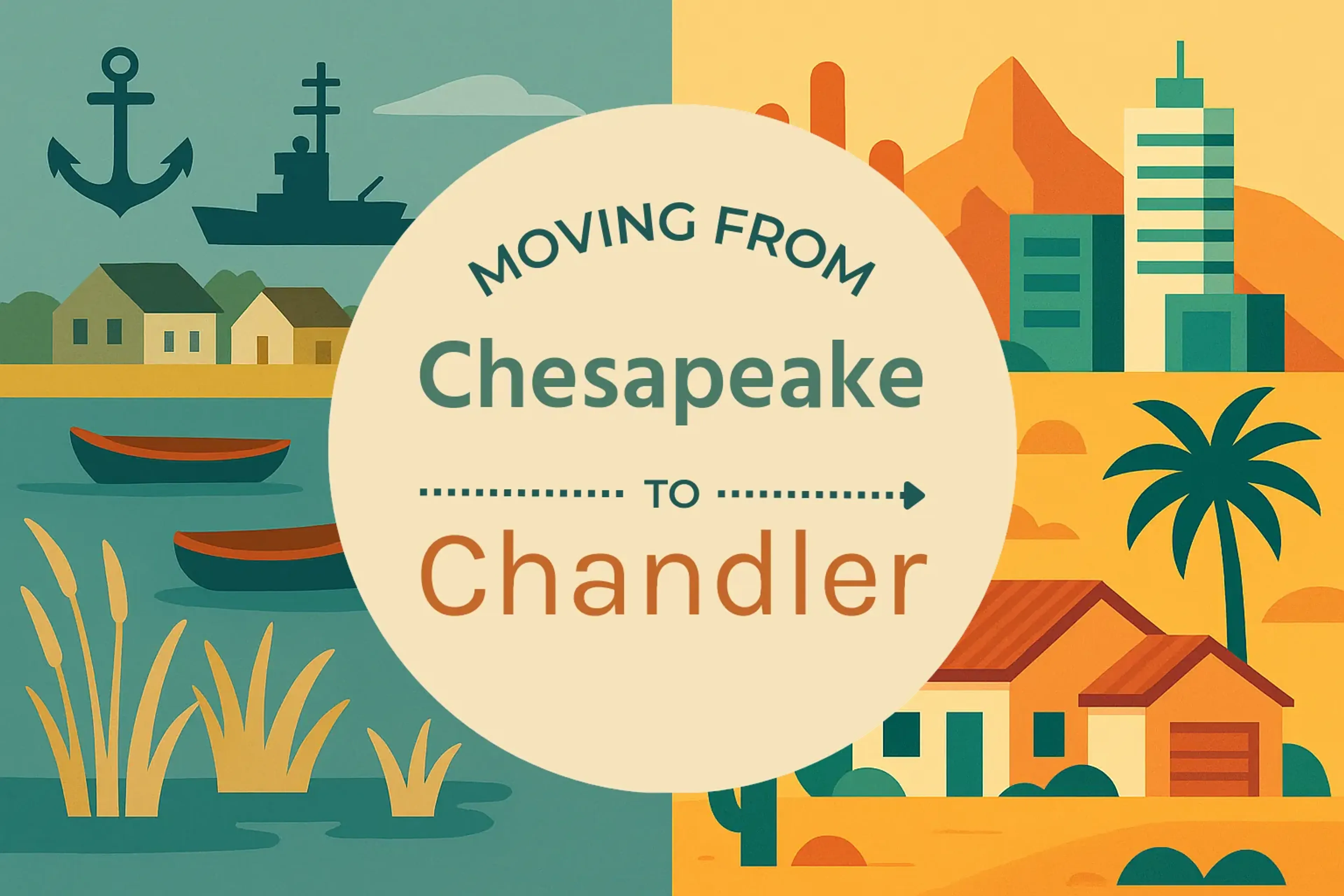 Side-by-side comparison of Chesapeake to Chandler moving companies