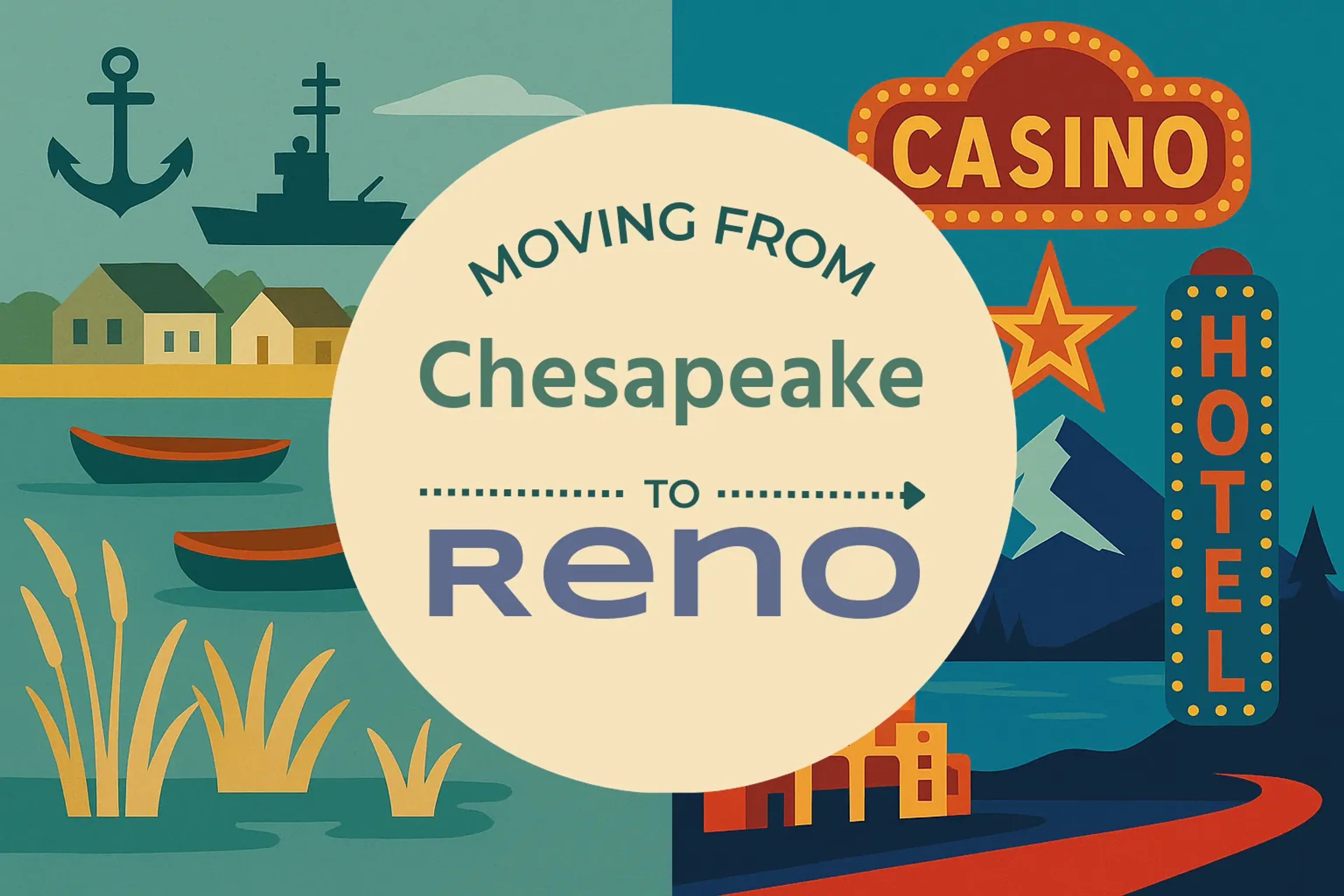 Side-by-side comparison of Chesapeake to Reno moving companies