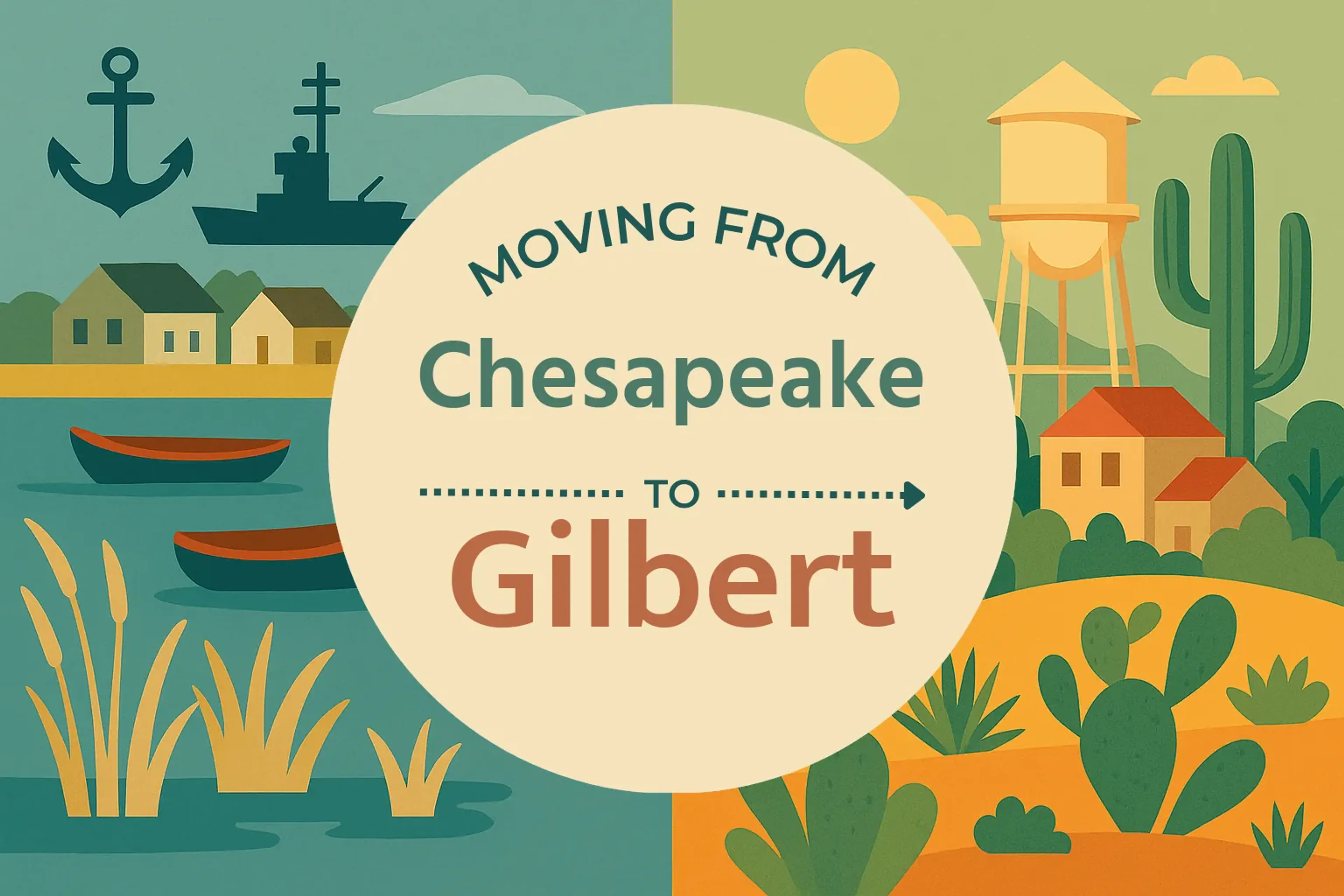 Side-by-side comparison of Chesapeake to Gilbert moving companies