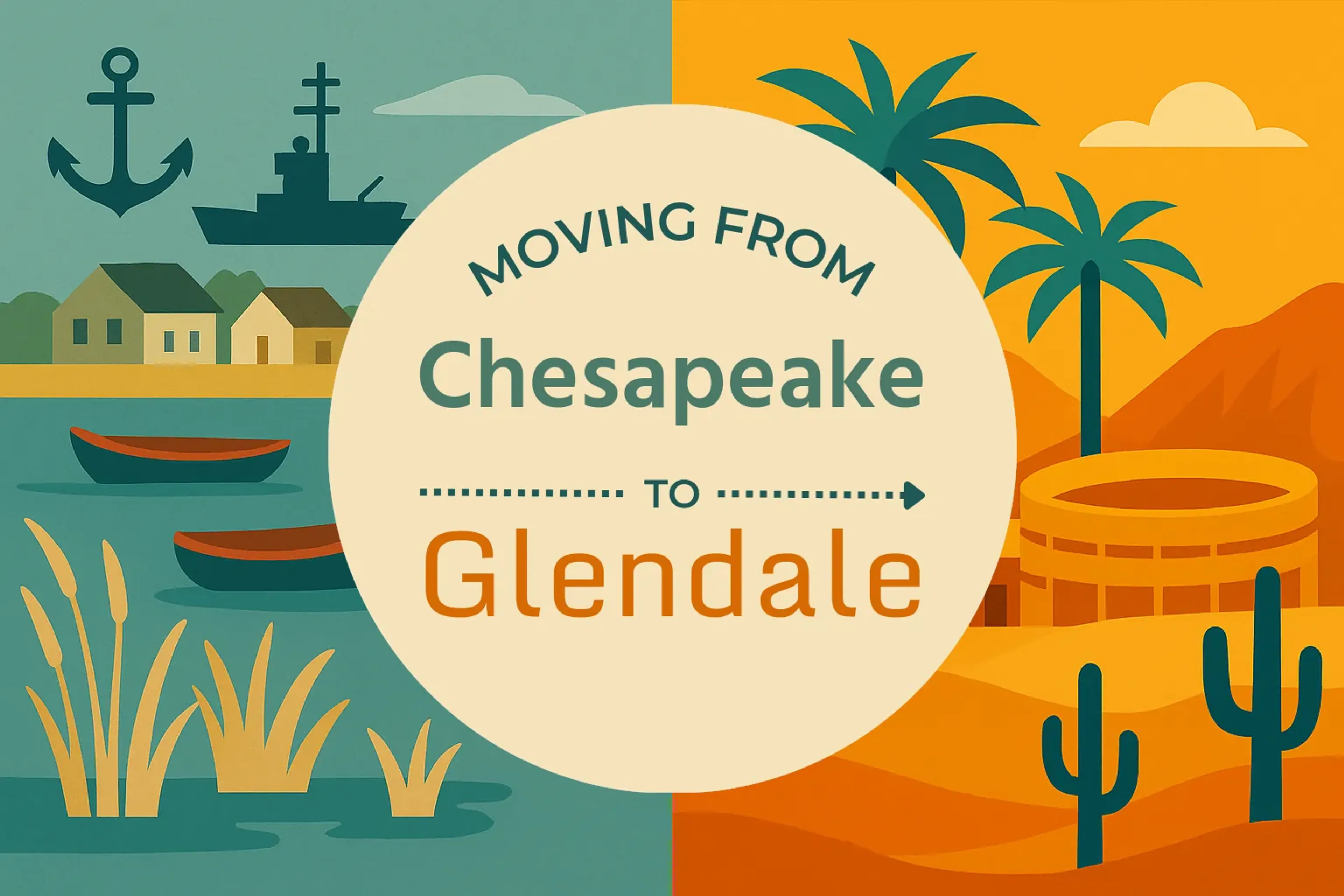 Side-by-side comparison of Chesapeake to Glendale moving companies