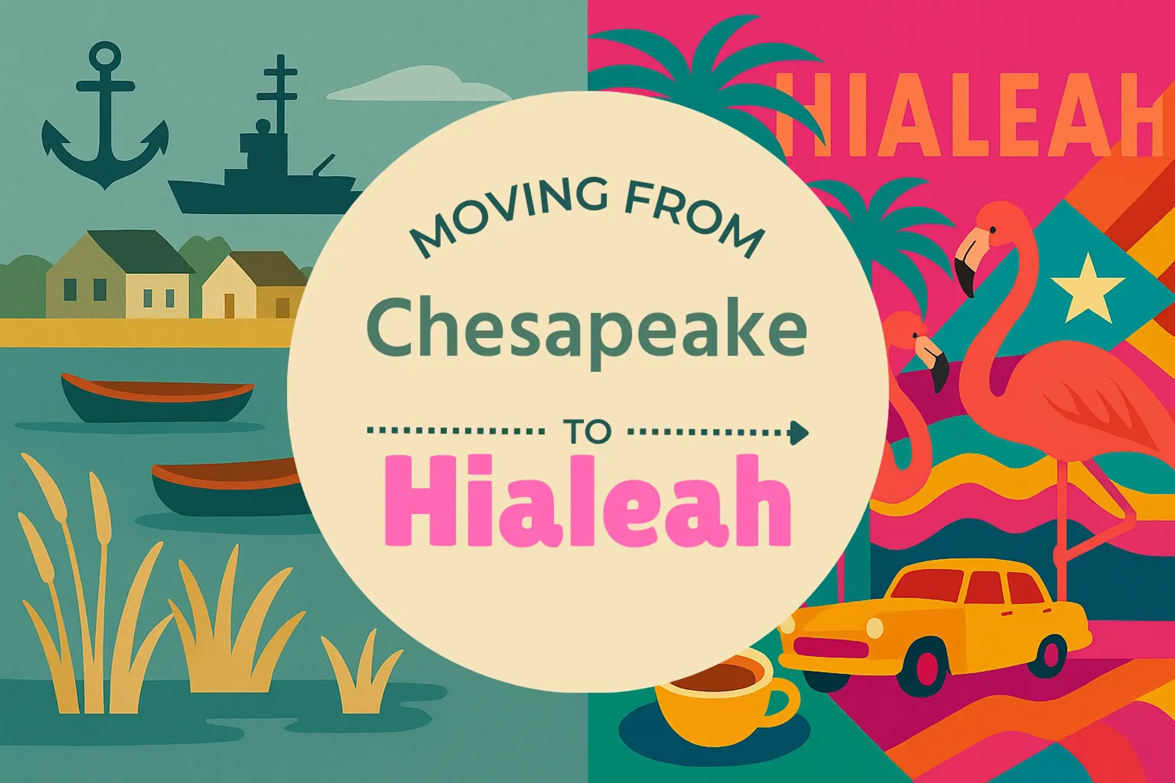 Side-by-side comparison of Chesapeake to Hialeah moving companies