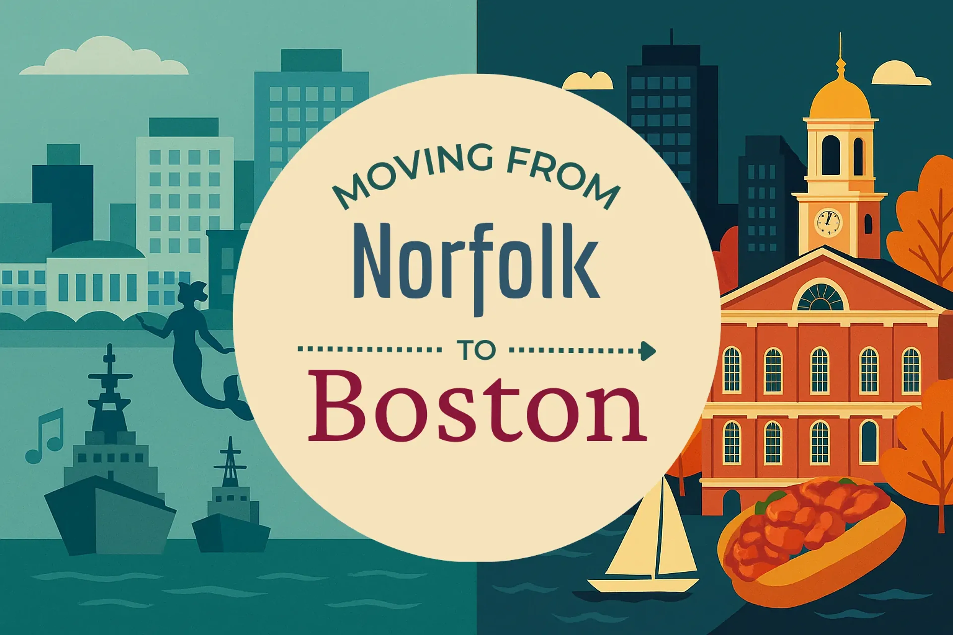 Side-by-side comparison of Norfolk to Boston moving companies