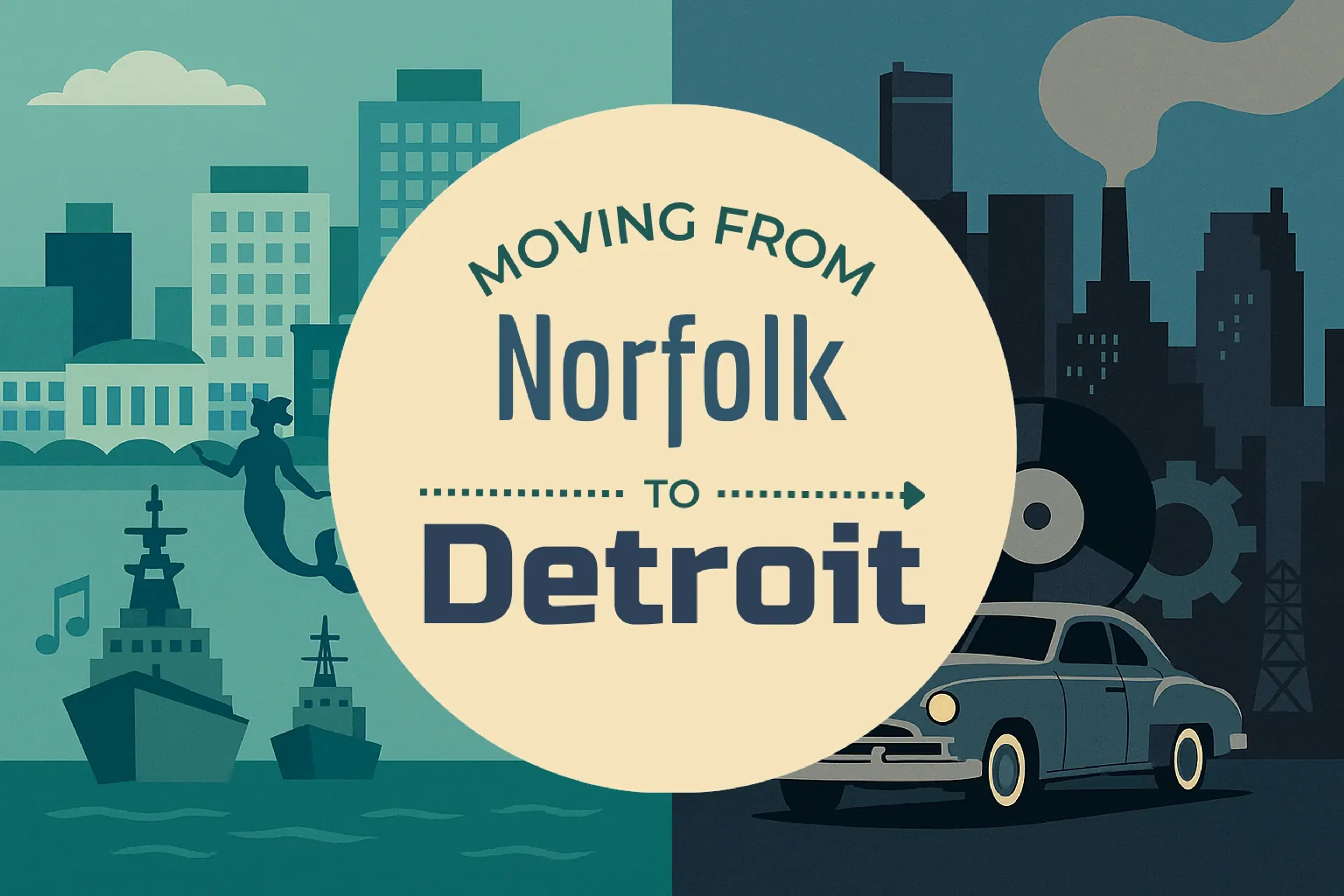 Side-by-side comparison of Norfolk to Detroit moving companies