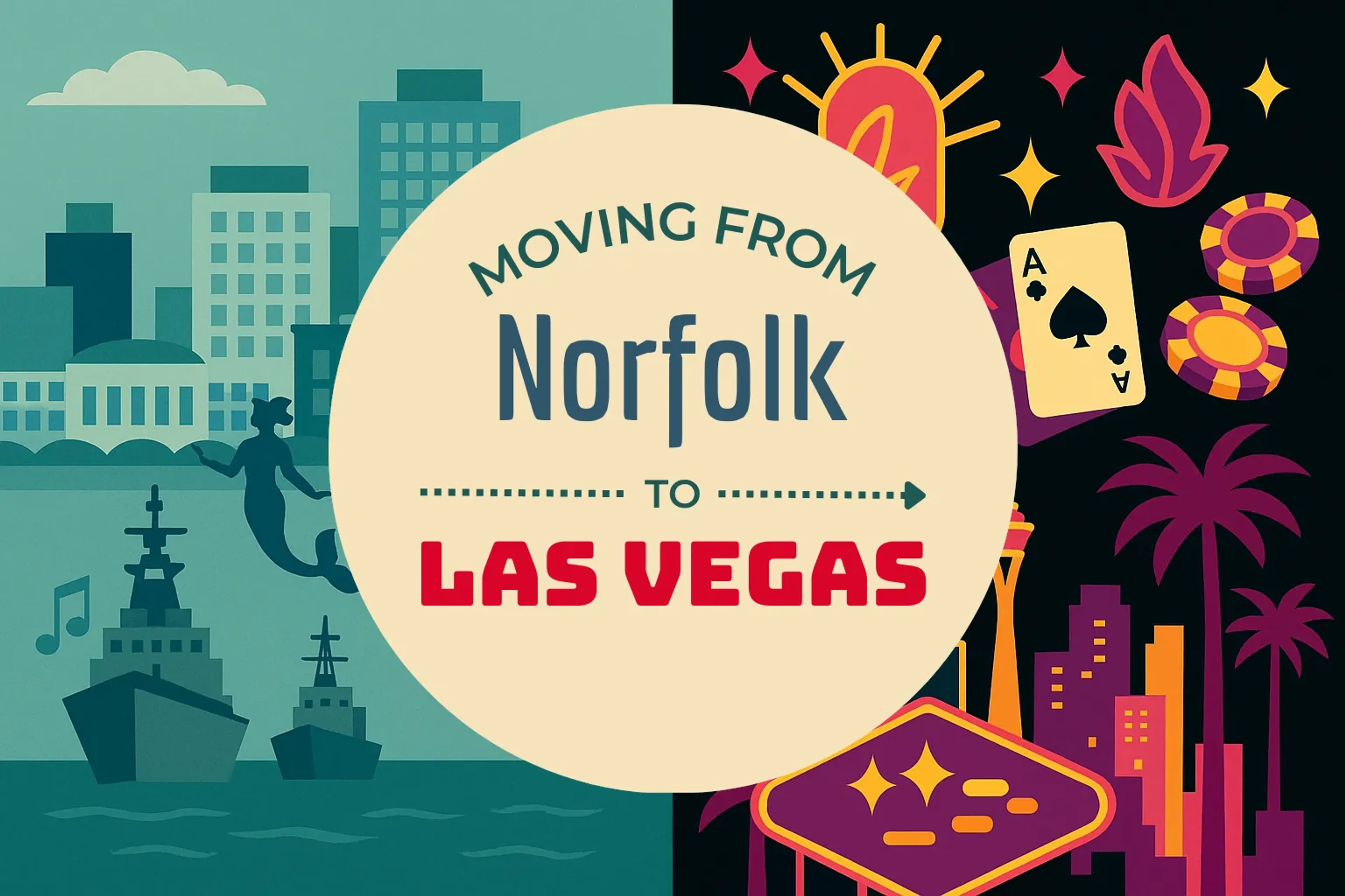Side-by-side comparison of Norfolk to Las Vegas moving companies