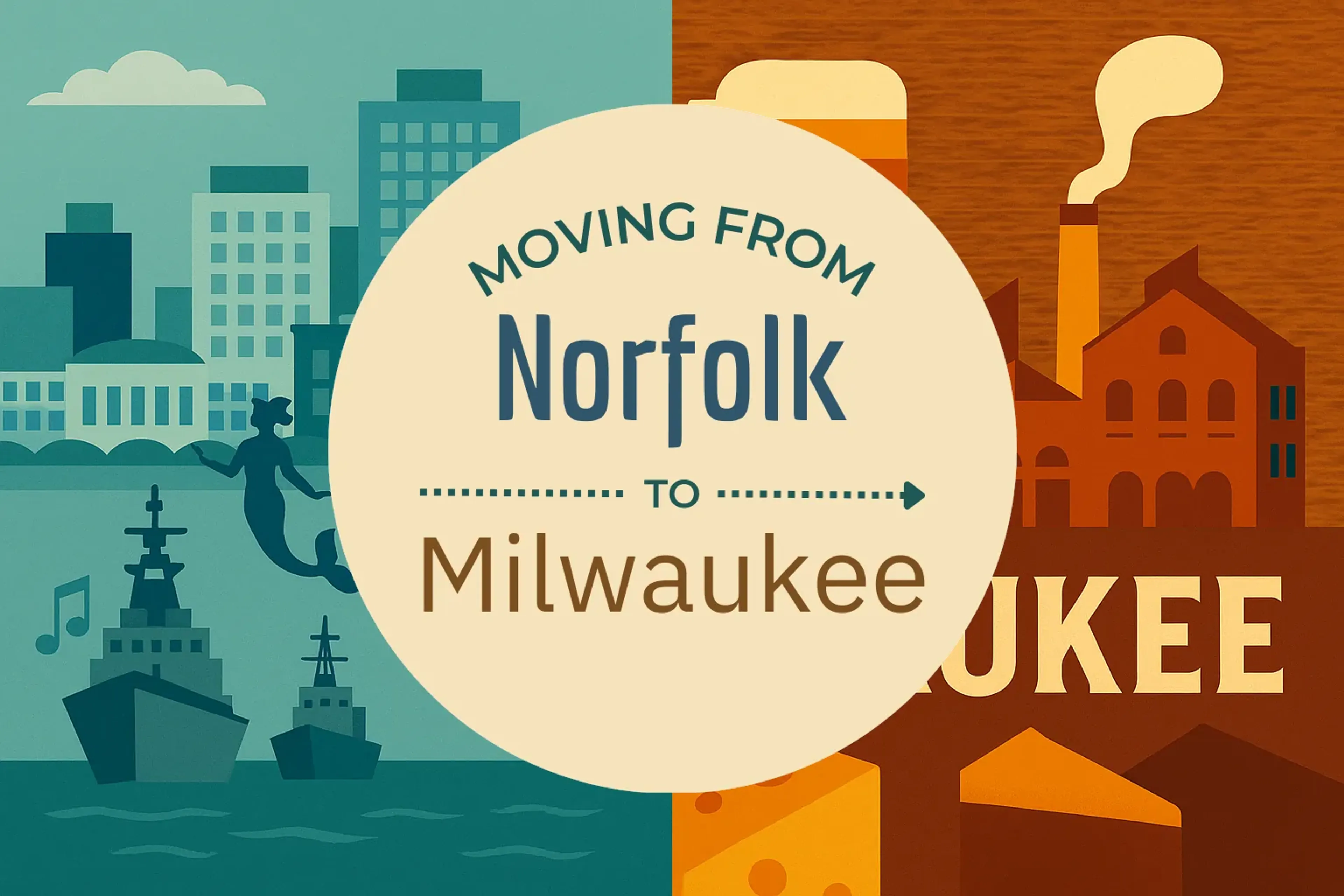 Side-by-side comparison of Norfolk to Milwaukee moving companies