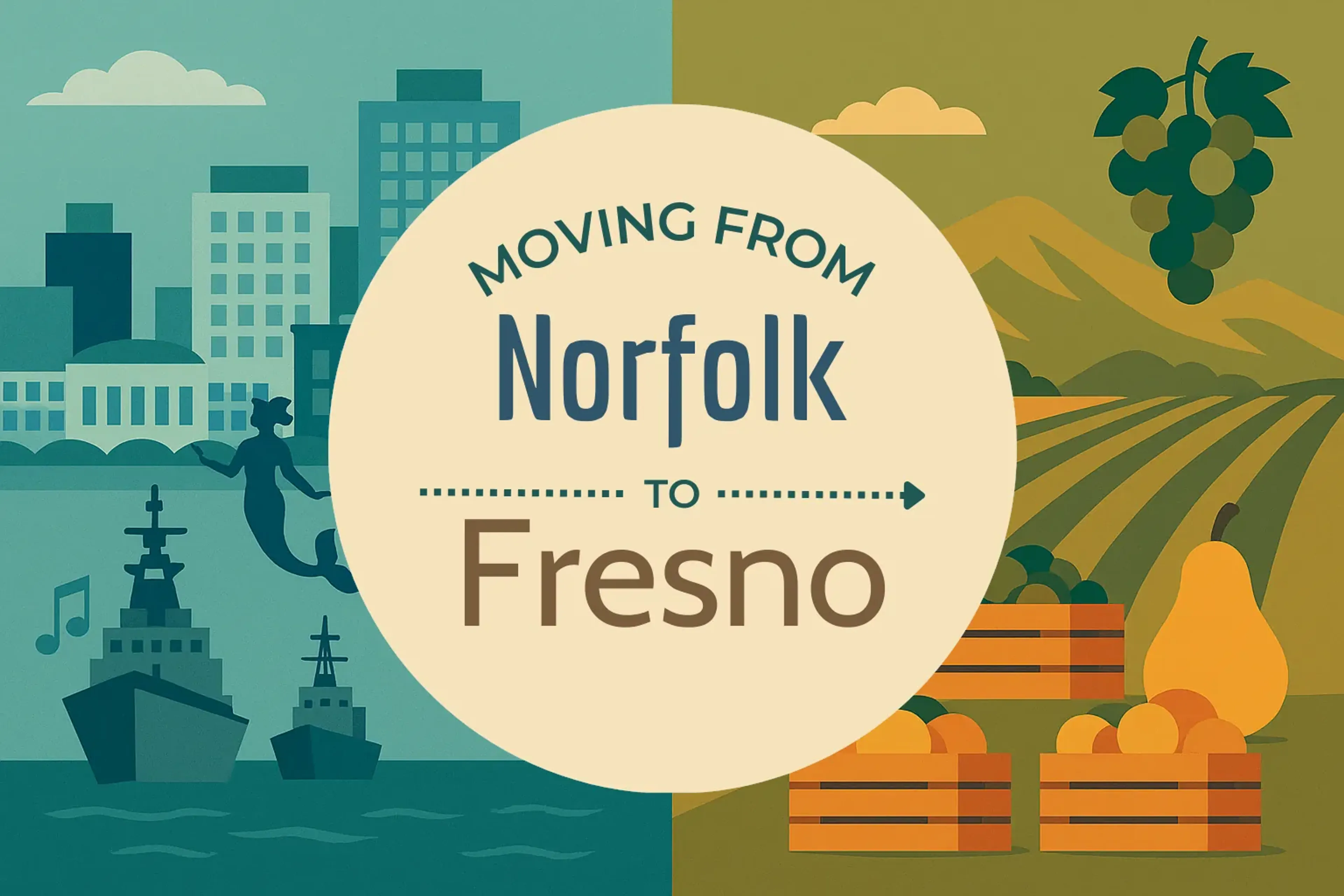 Side-by-side comparison of Norfolk to Fresno moving companies