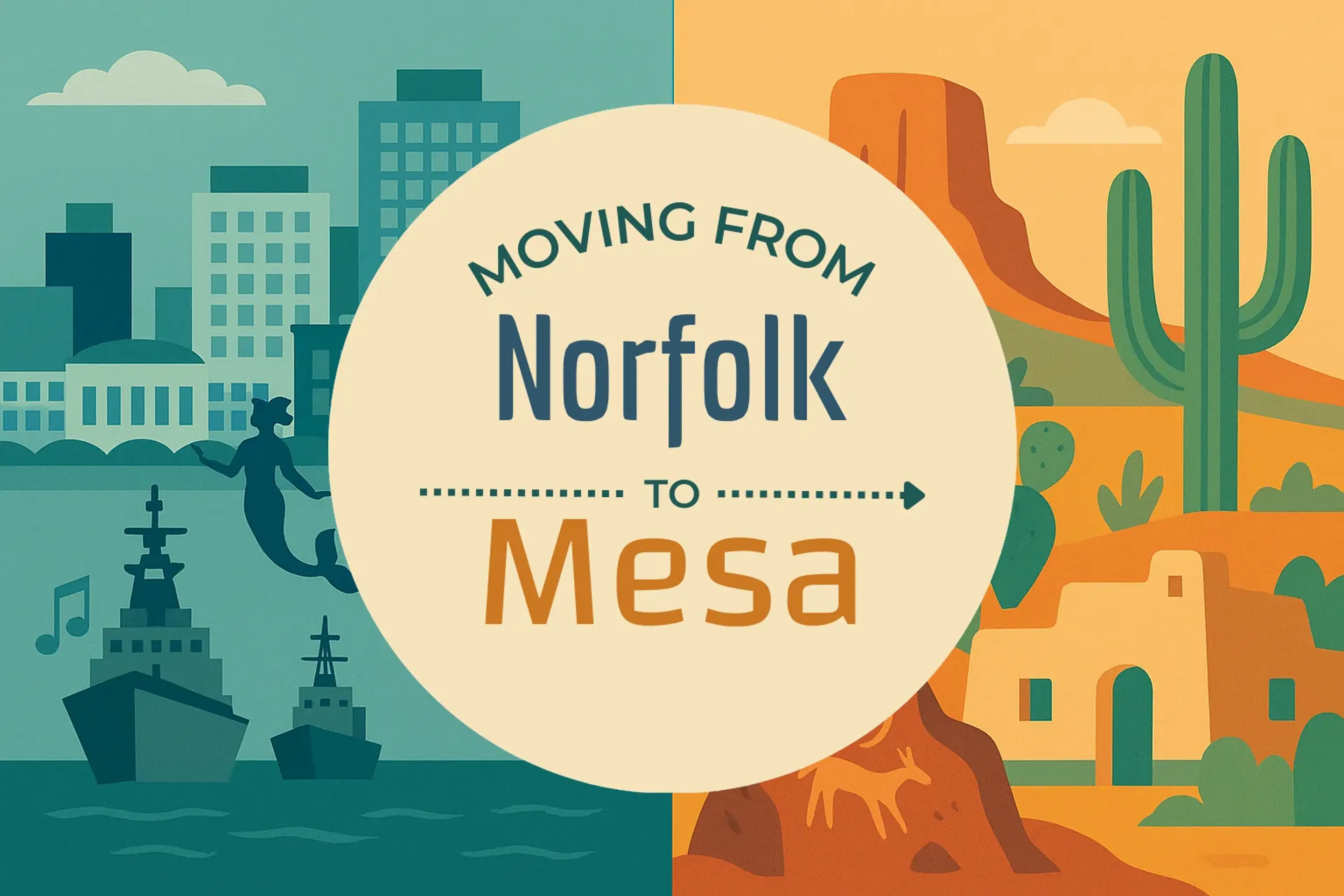 Side-by-side comparison of Norfolk to Mesa moving companies
