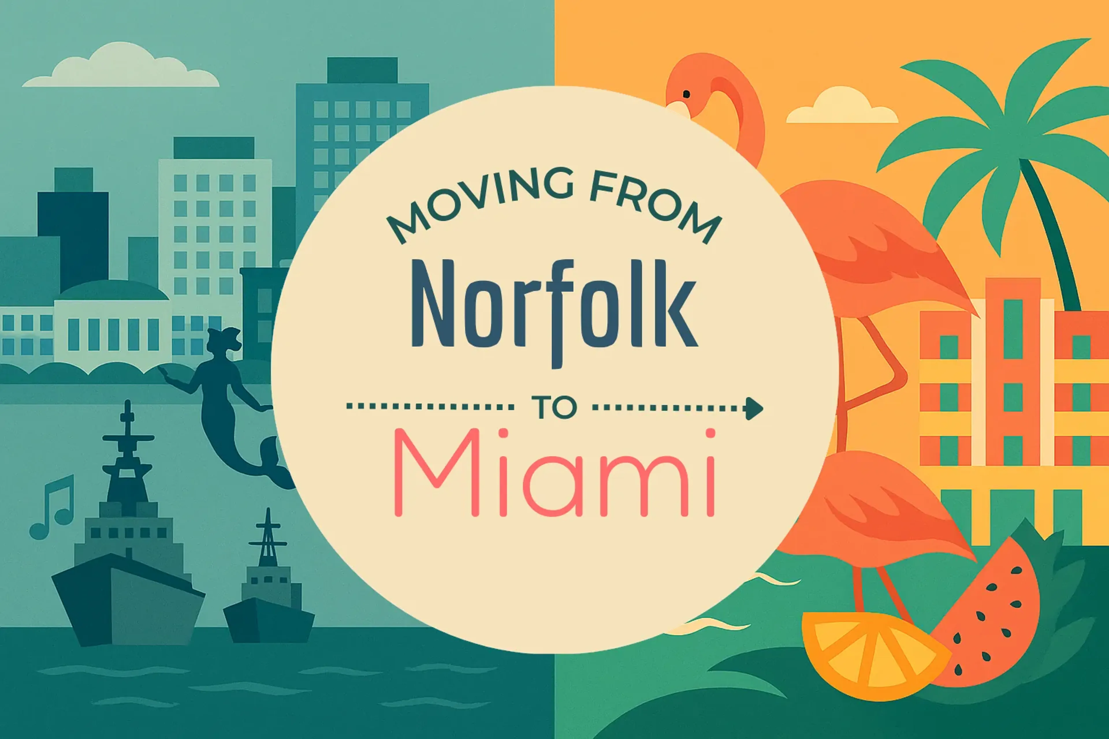 Side-by-side comparison of Norfolk to Miami moving companies