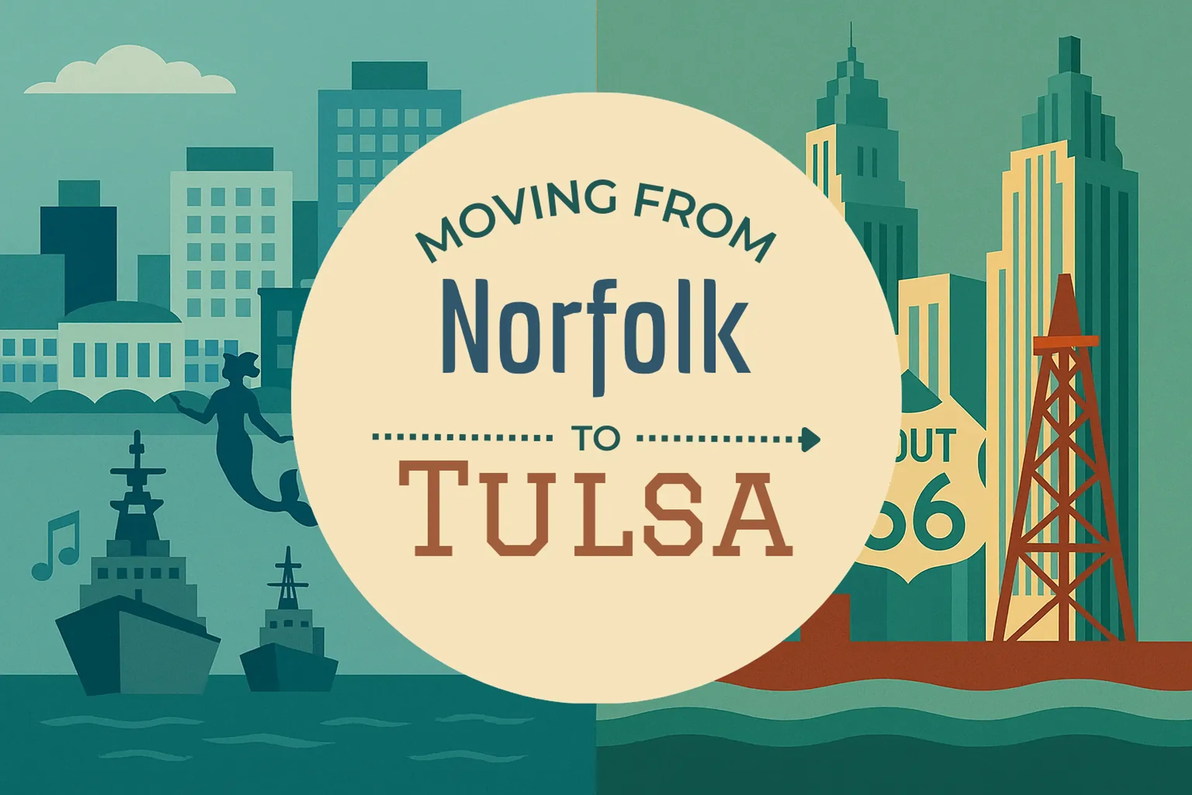 Side-by-side comparison of Norfolk to Tulsa moving companies