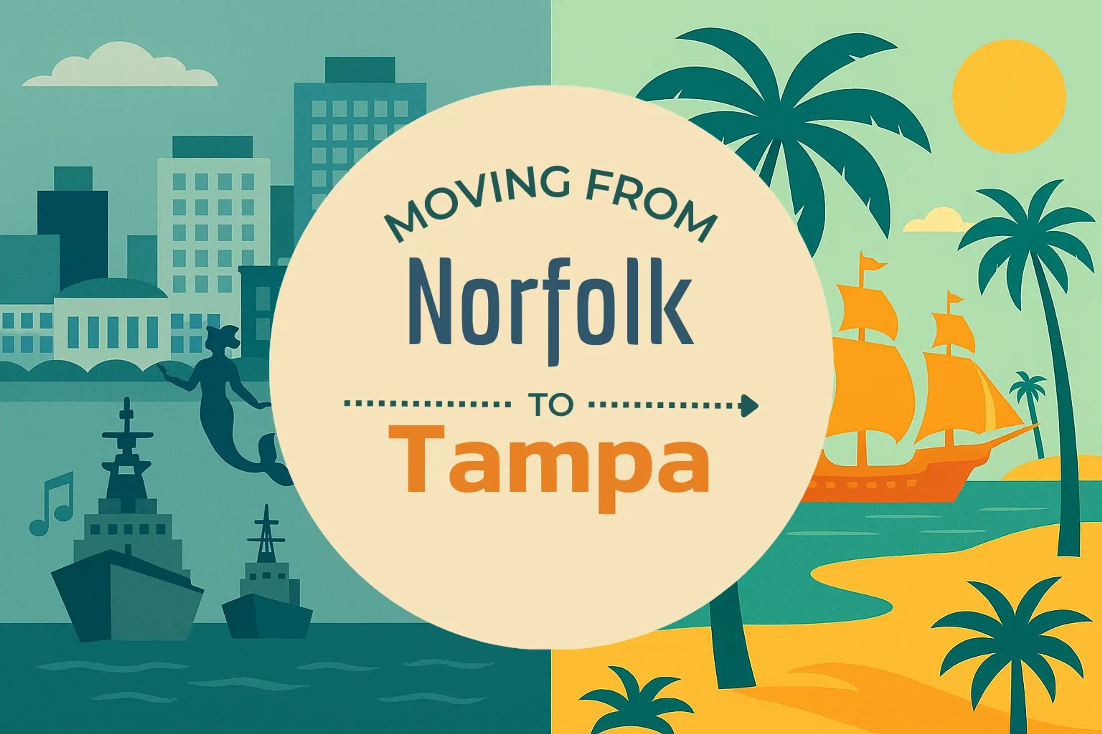 Side-by-side comparison of Norfolk to Tampa moving companies