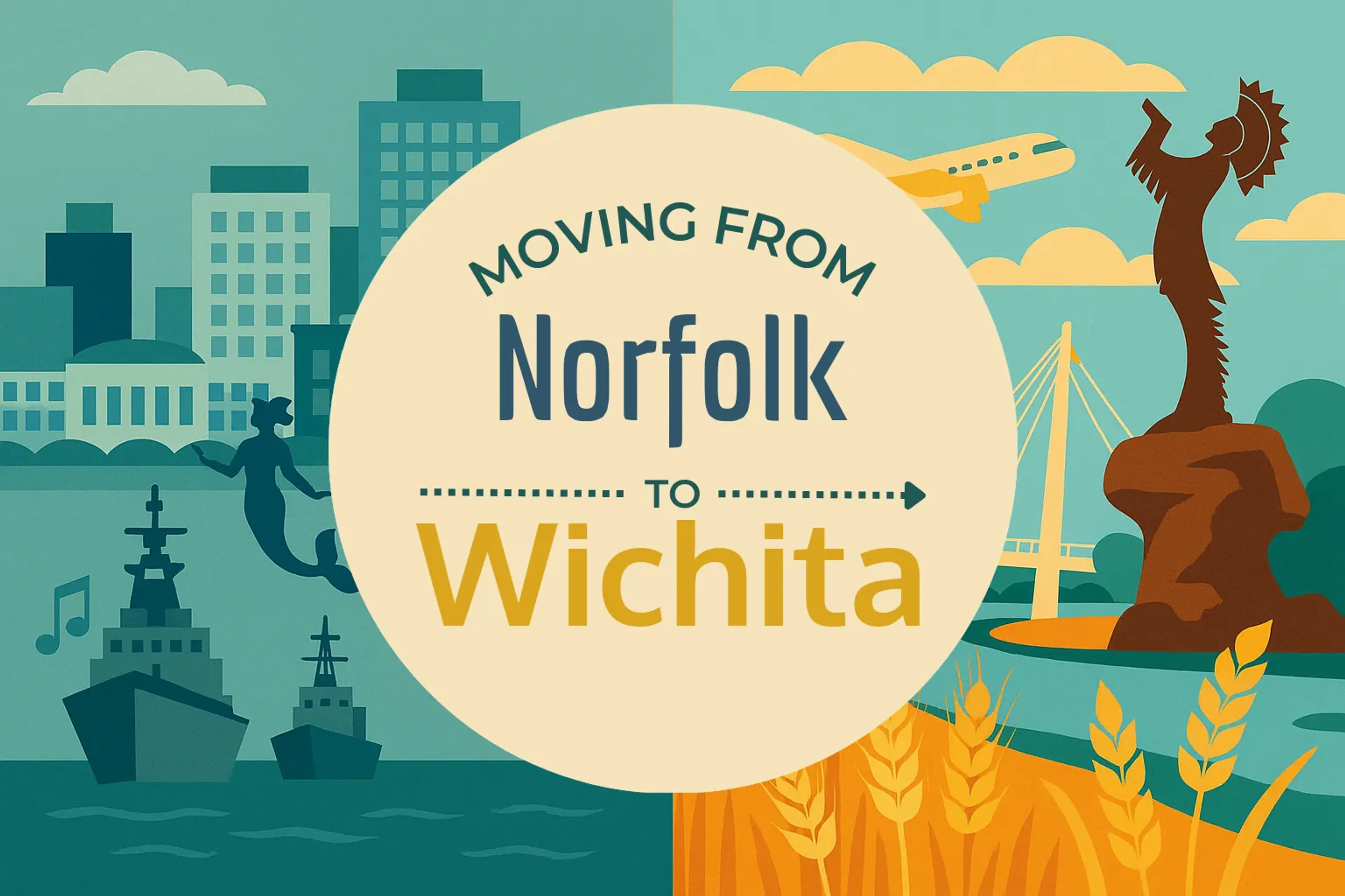 Side-by-side comparison of Norfolk to Wichita moving companies