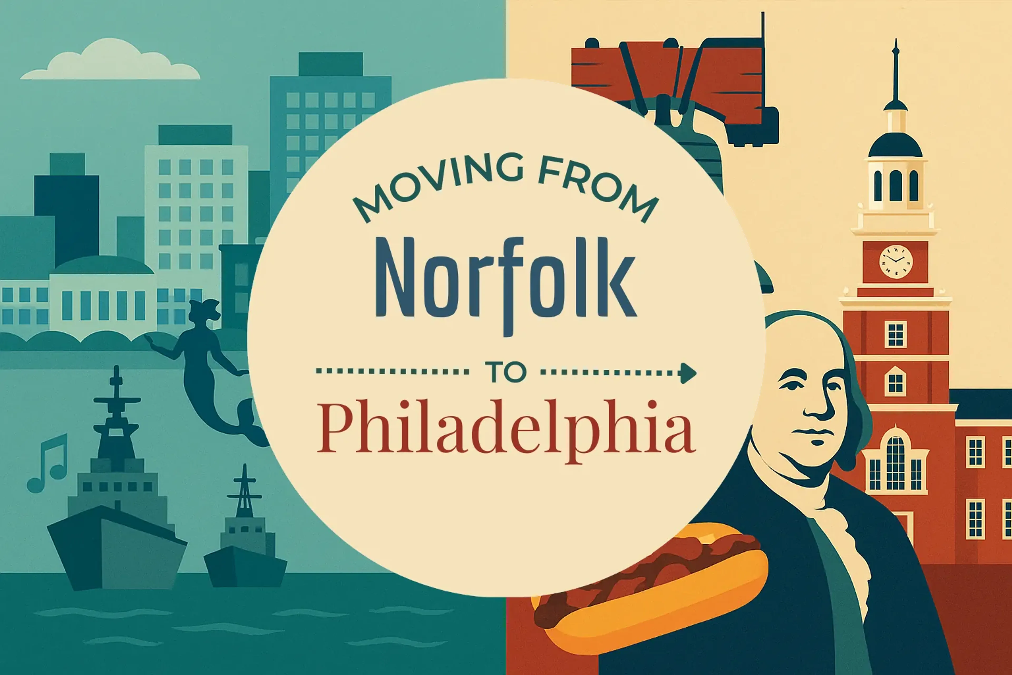 Side-by-side comparison of Norfolk to Philadelphia moving companies