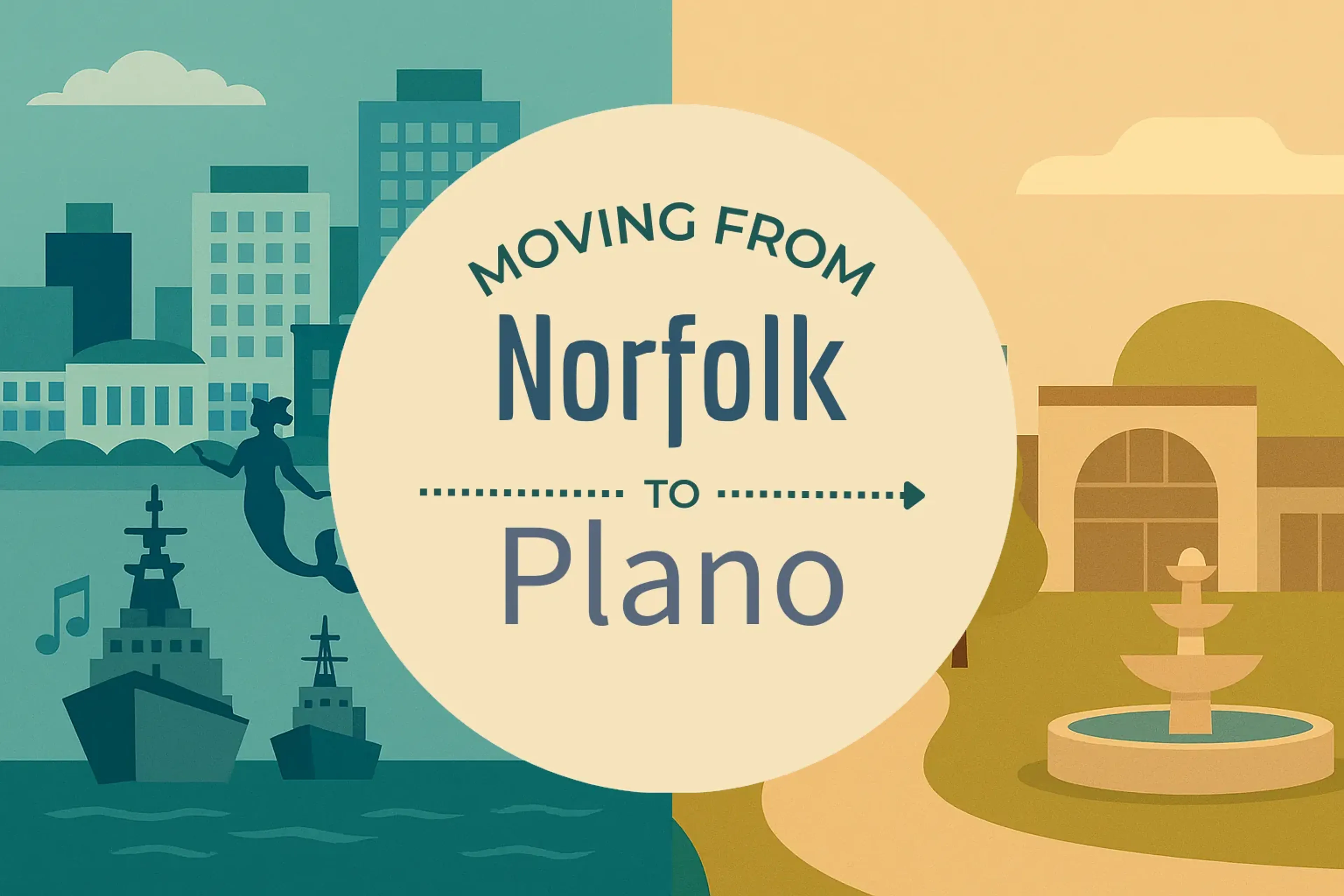 Side-by-side comparison of Norfolk to Plano moving companies