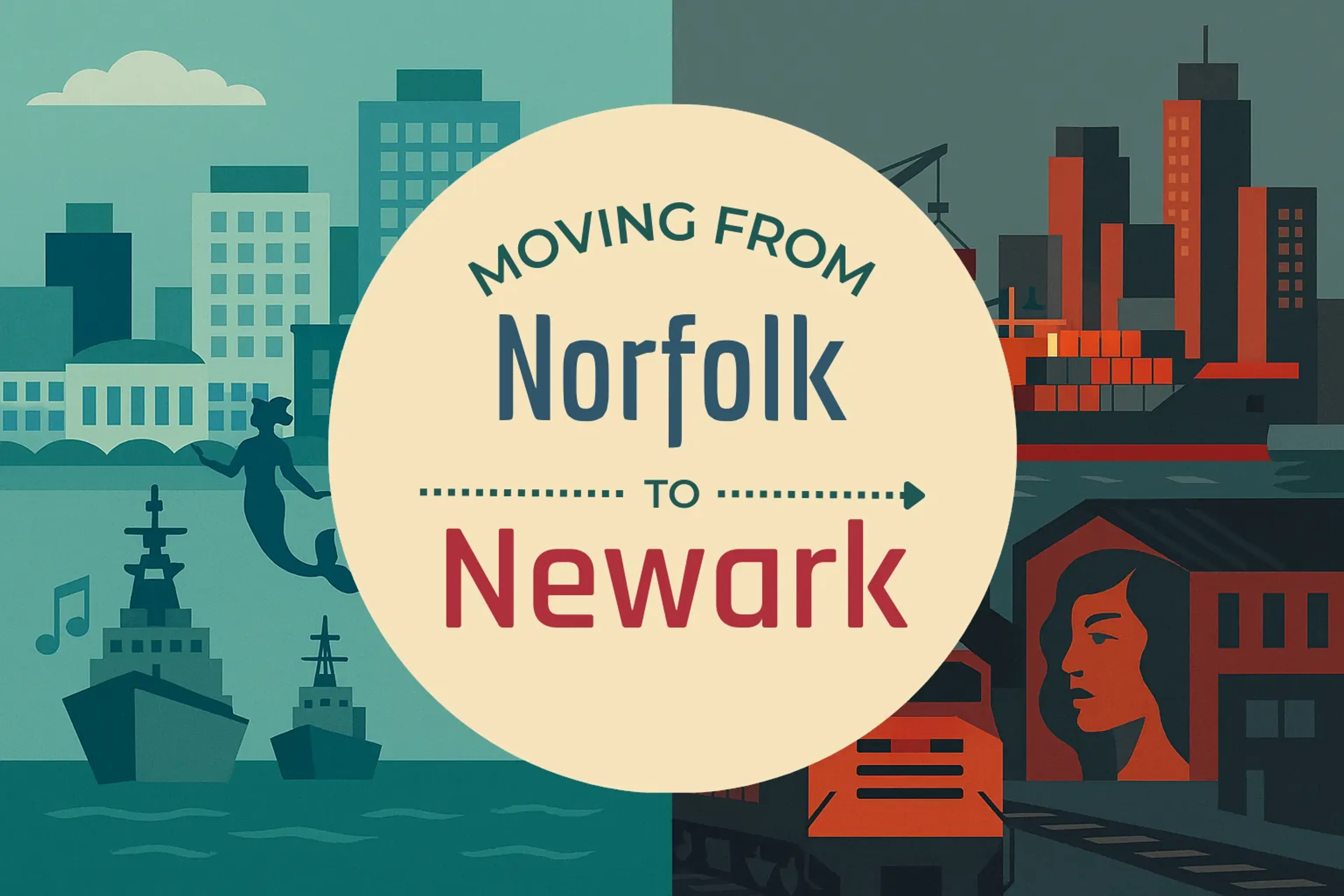 Side-by-side comparison of Norfolk to Newark moving companies