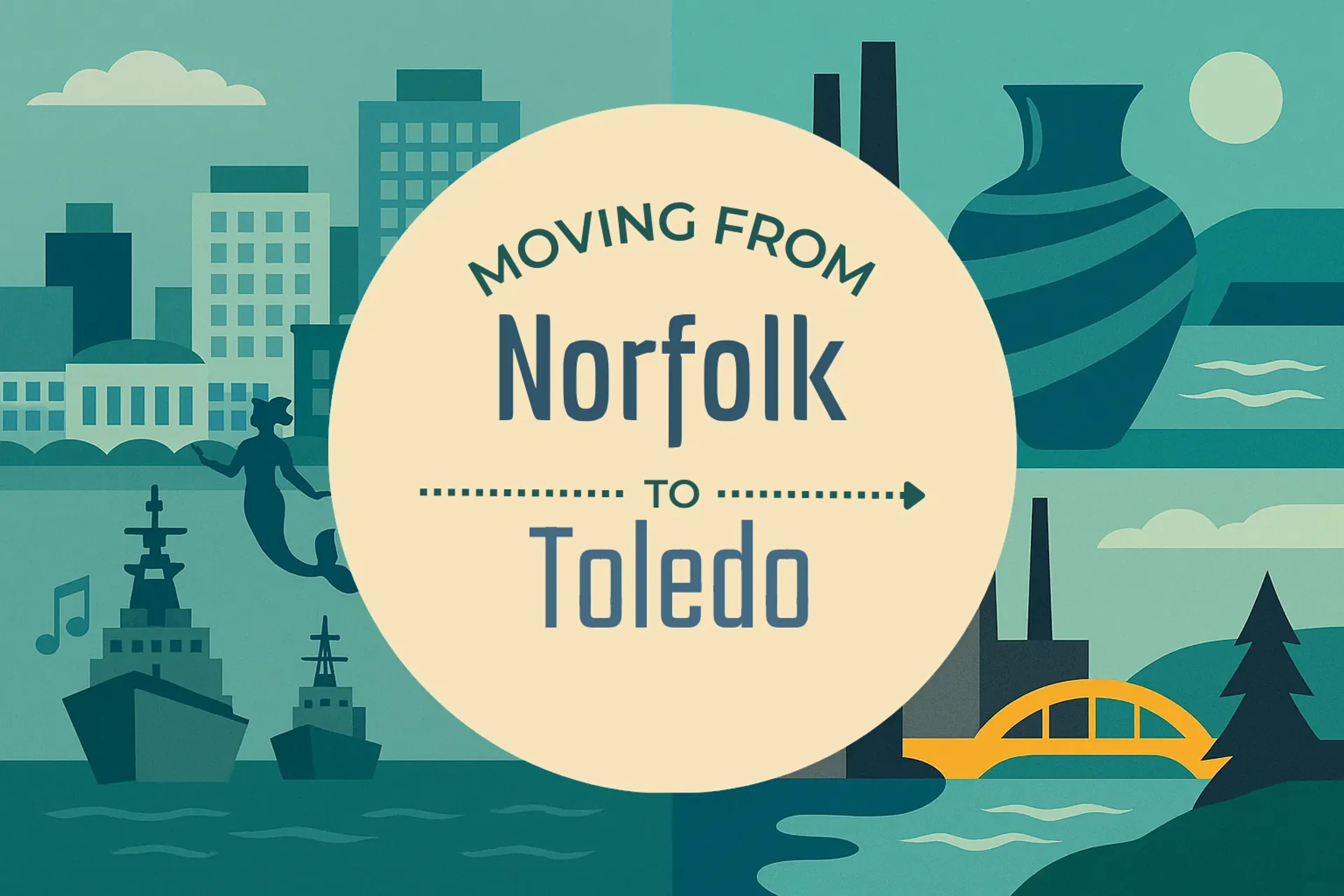Side-by-side comparison of Norfolk to Toledo moving companies