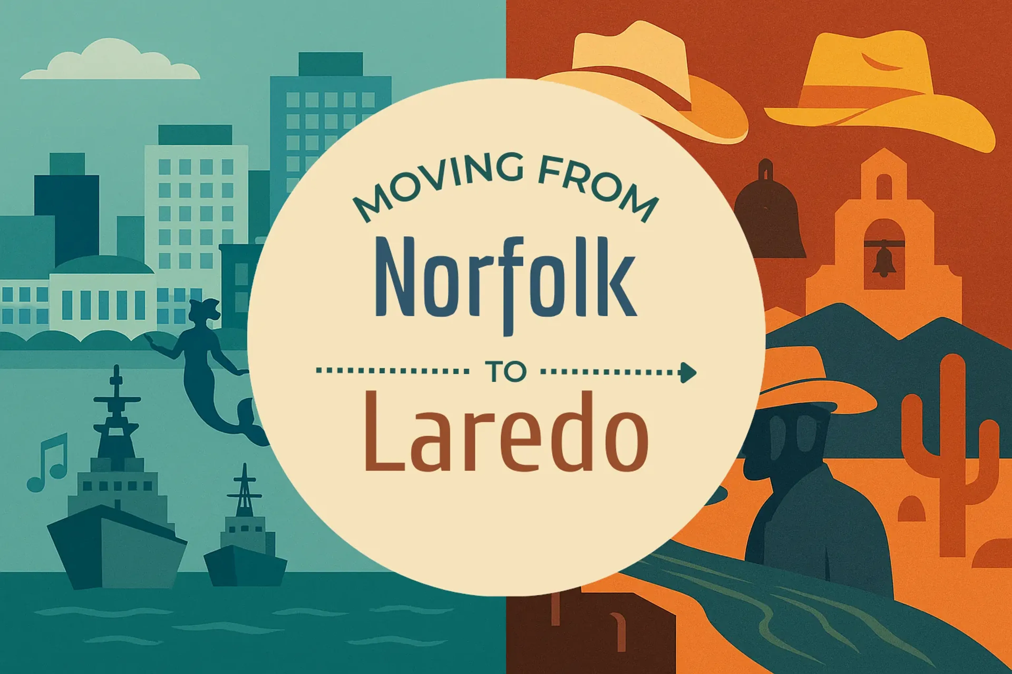 Side-by-side comparison of Norfolk to Laredo moving companies