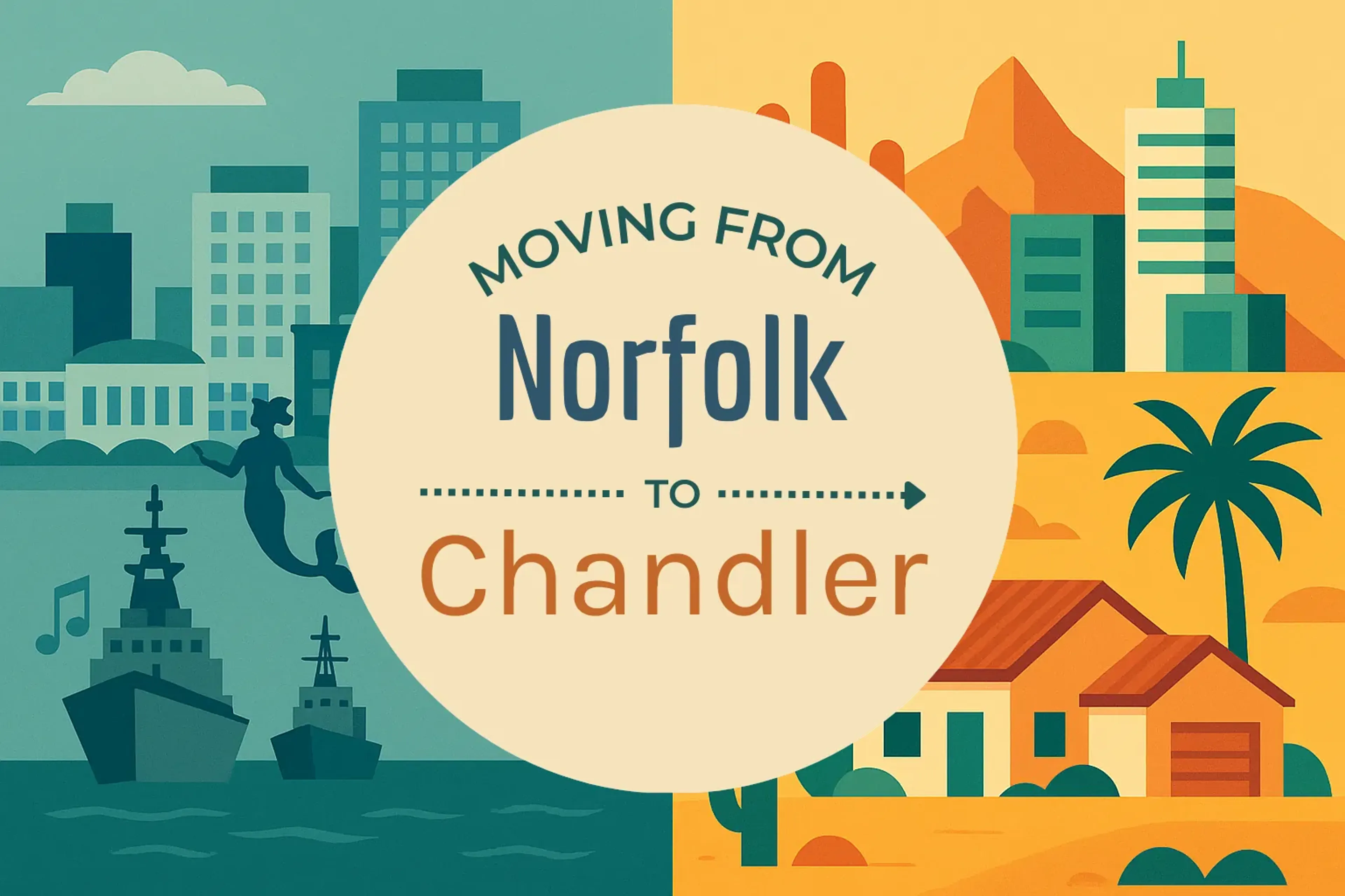 Side-by-side comparison of Norfolk to Chandler moving companies