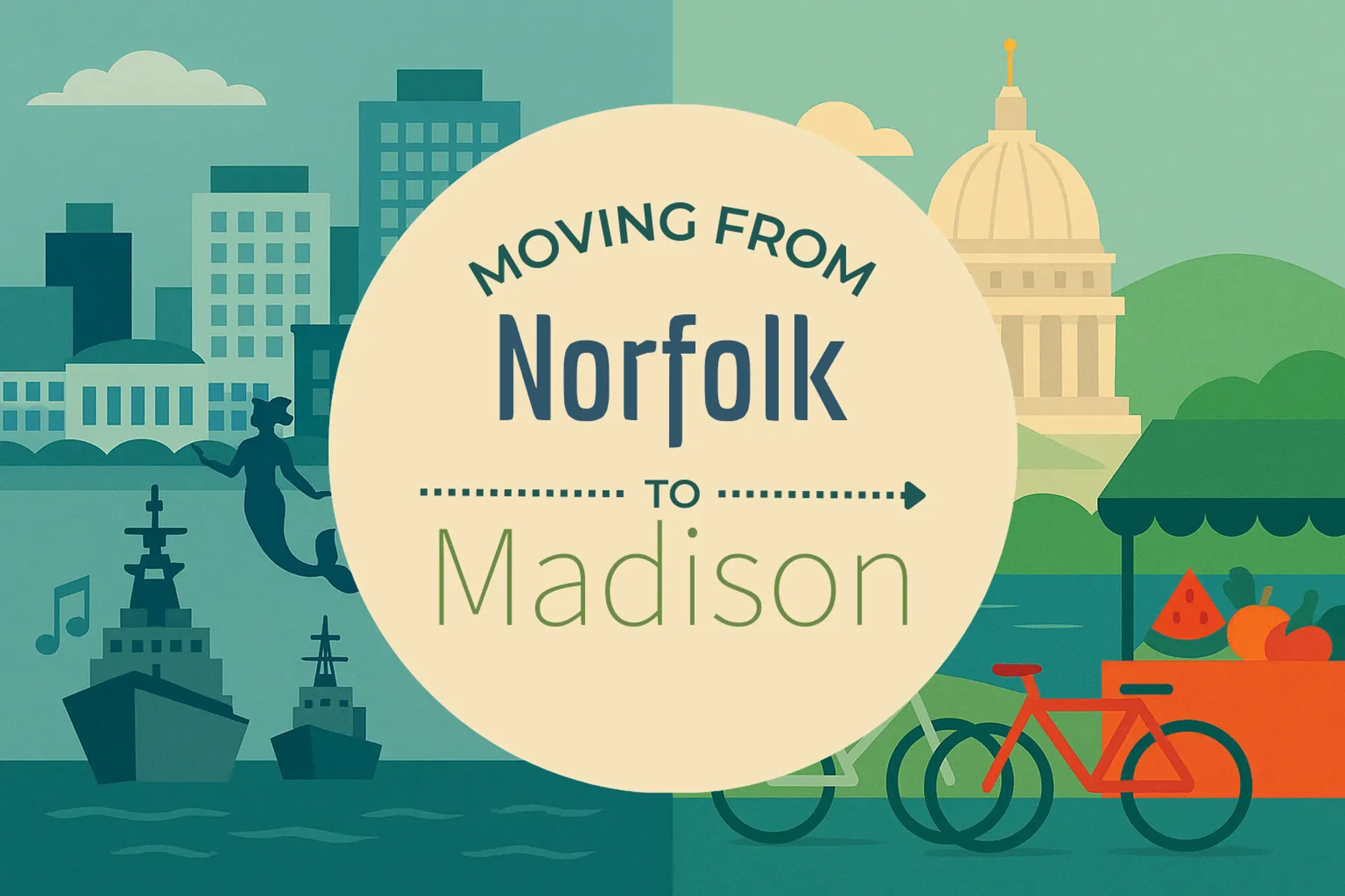 Side-by-side comparison of Norfolk to Madison moving companies