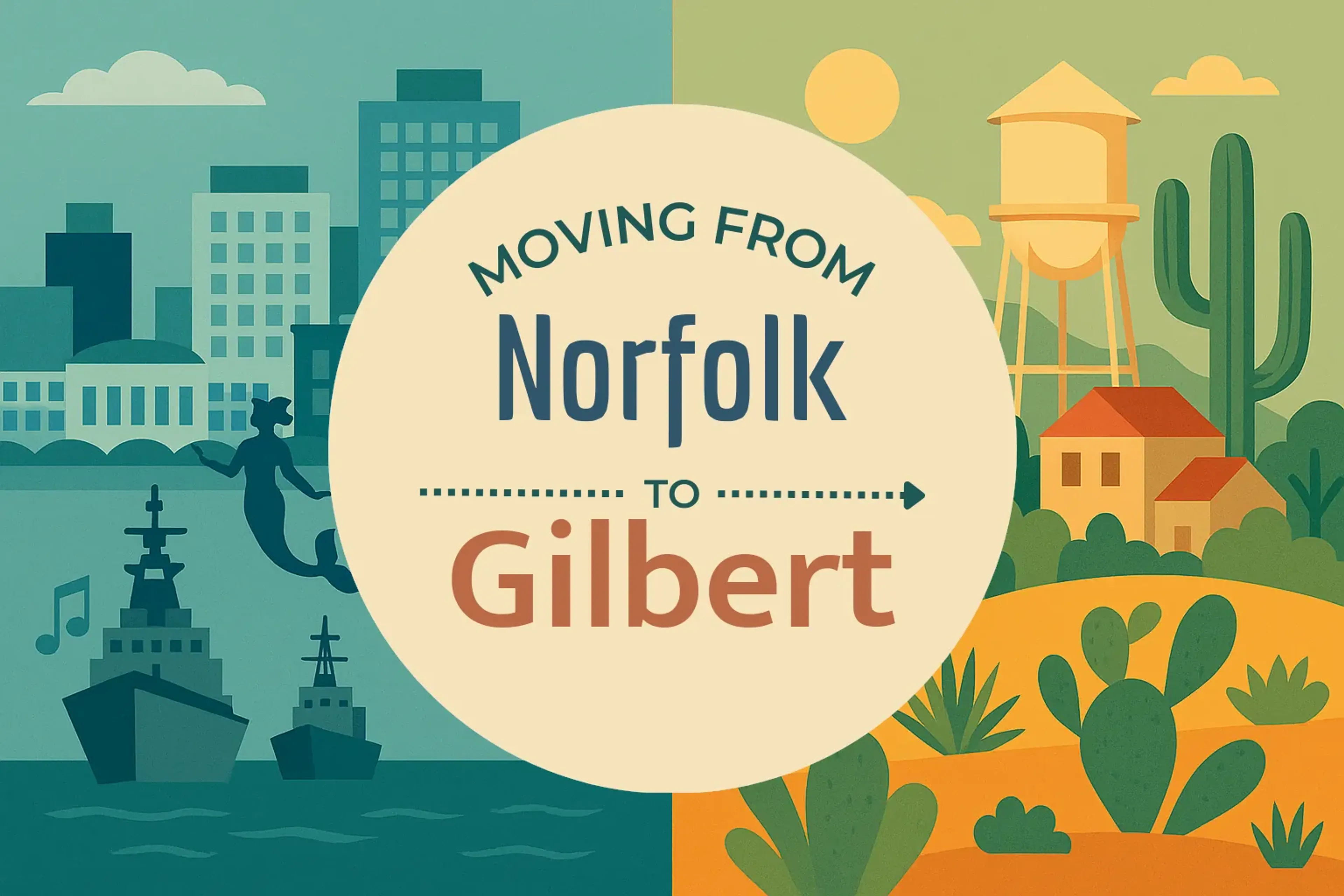 Side-by-side comparison of Norfolk to Gilbert moving companies